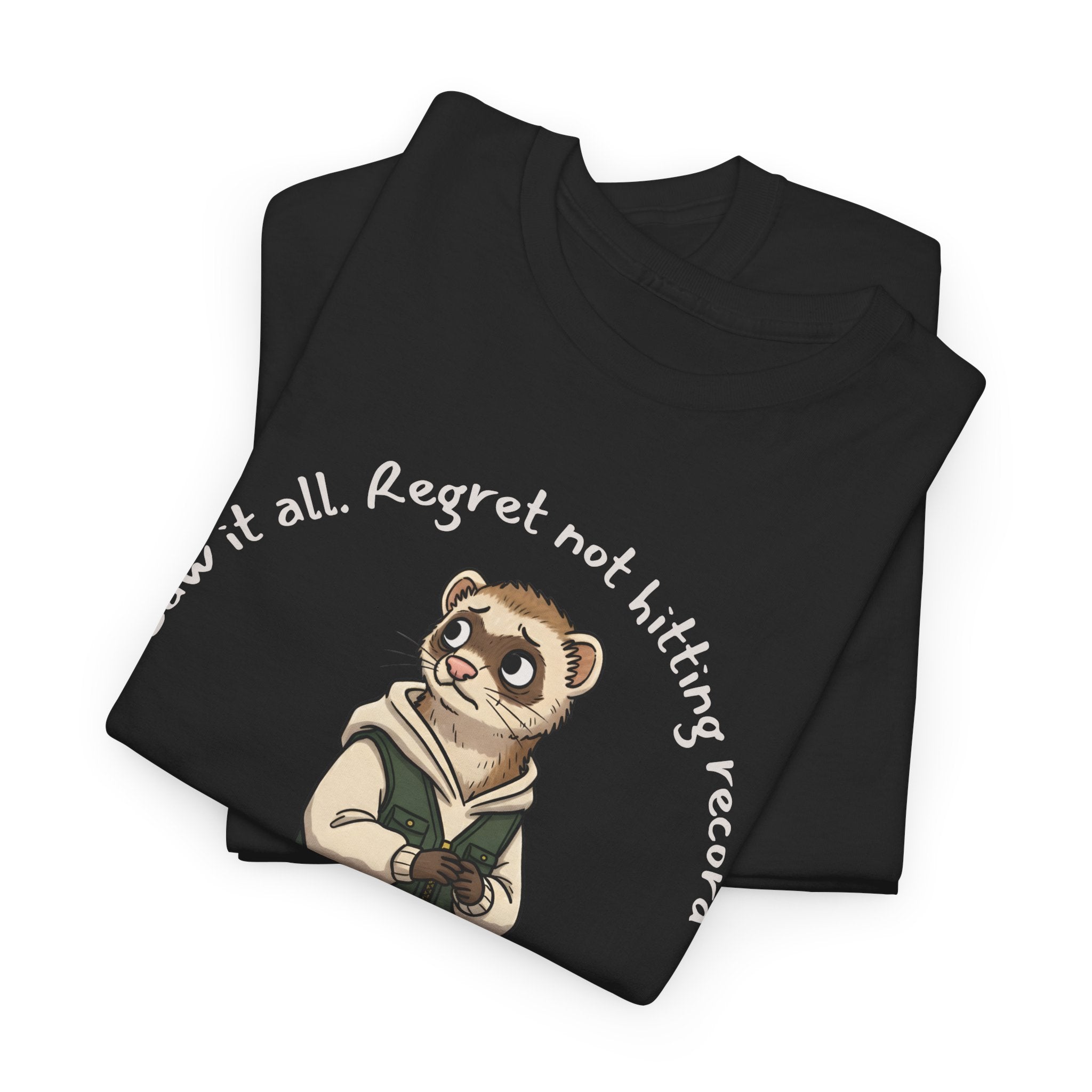 “Saw It All. Regret Not Hitting Record” – Ferret Spectator POV T-Shirt for Chaos Watchers