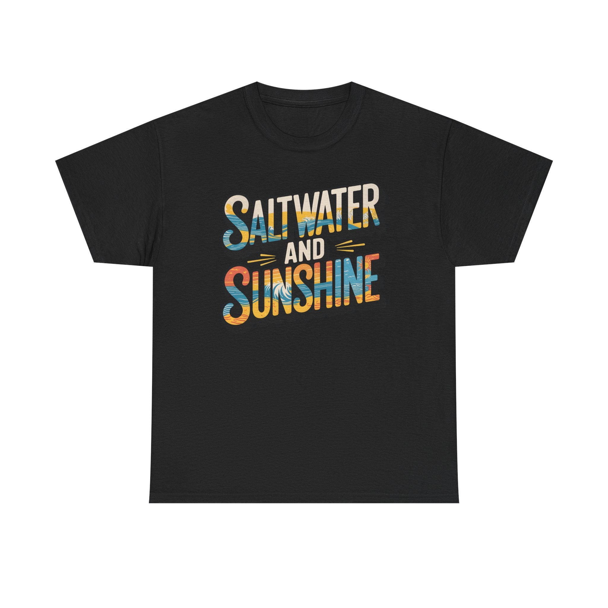 Saltwater and Sunshine Unisex Tee, Summer Vibes T-Shirt, Beach Day Shirt, Casual Wear, Gift for Ocean Lovers