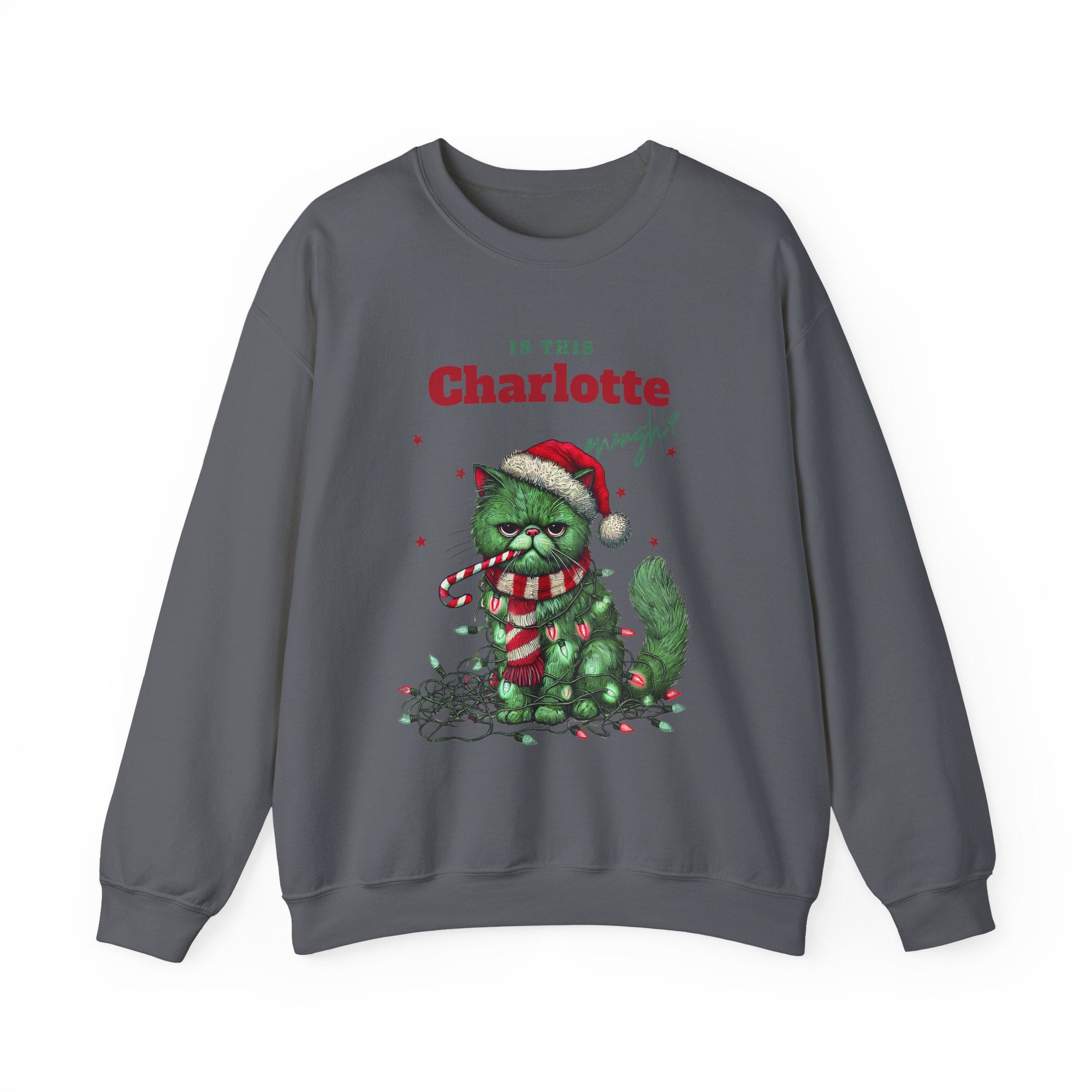 Is This "NAME" Enough? Custom Funny Christmas Cat Design KittenTangled Lights Xmas Gift for Cat Lovers, Kitty Seasonal Humor