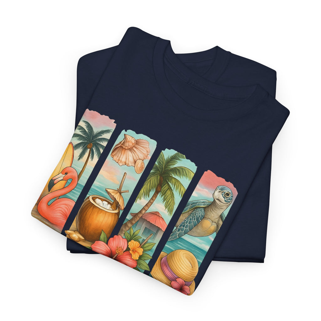Beach Life Unisex Heavy Cotton Tee, Casual Summer Shirt, Beach Vibes Tee, Vacation Apparel, Gift for Beach Lovers