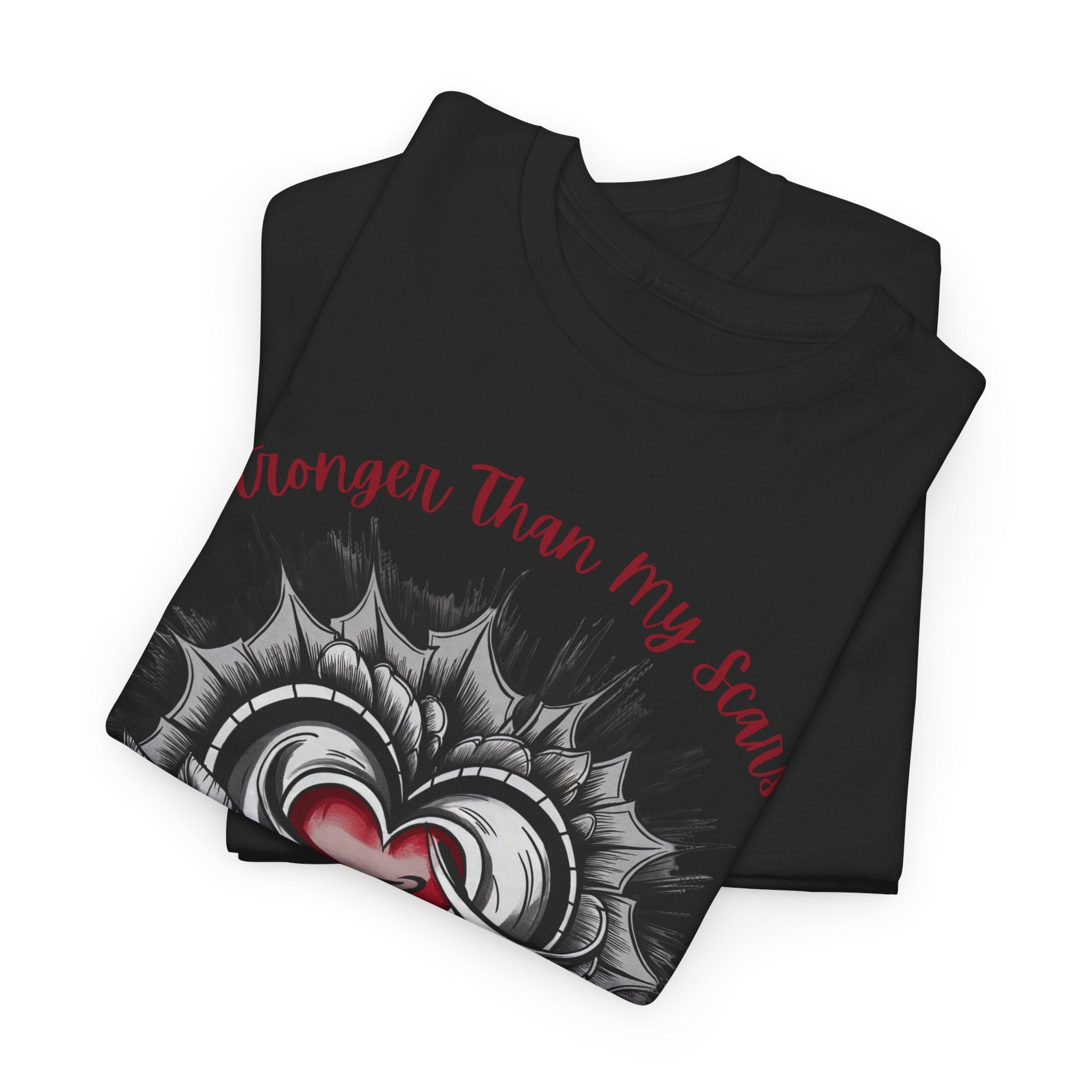 Personalized Heart Design, Customizable Sleeve Name, Date, Inspirational, Stronger than my Scars