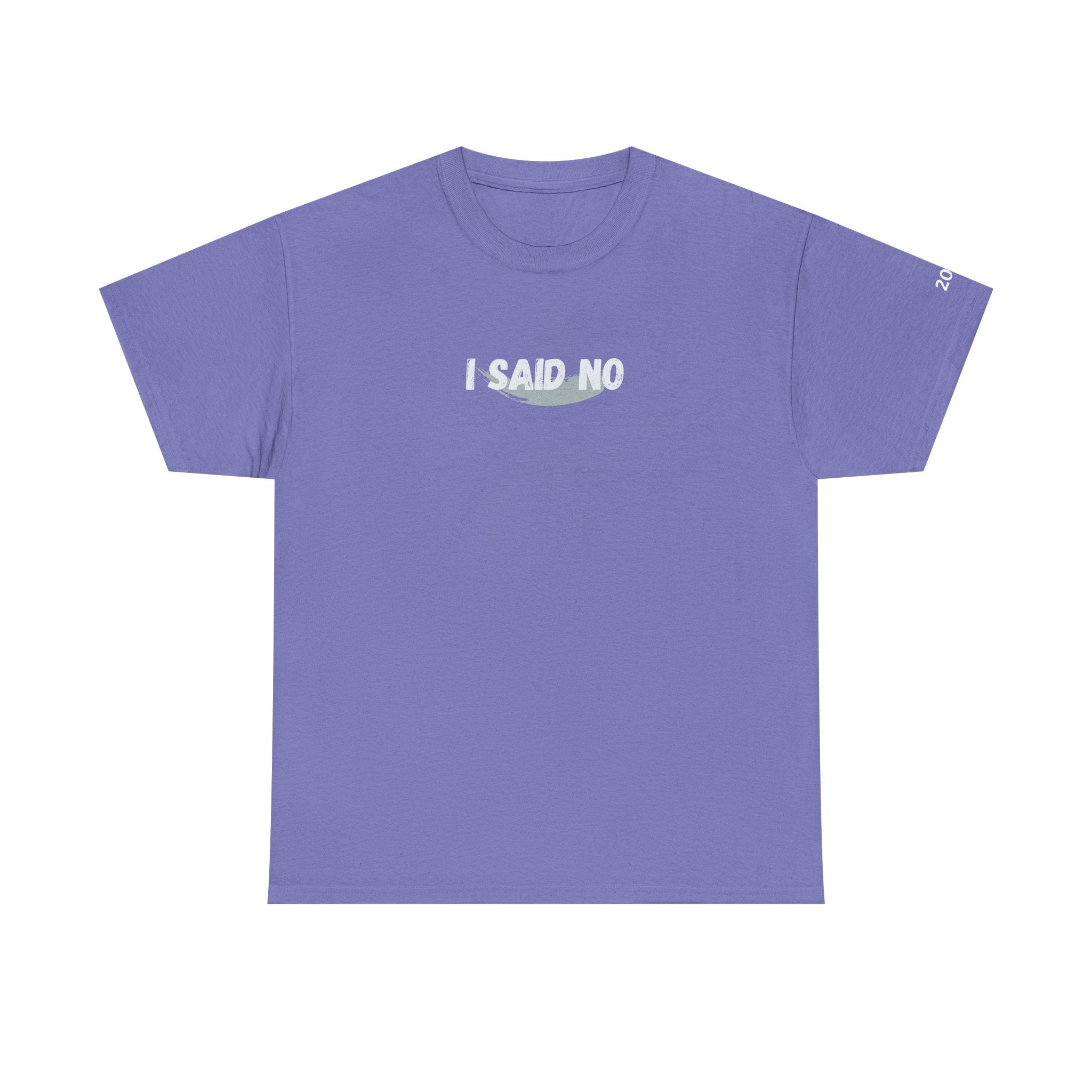 Funny sarcasm t-shirt for women when all you can get out is I said no with a Custom sleeve with the YEAR you found your voice