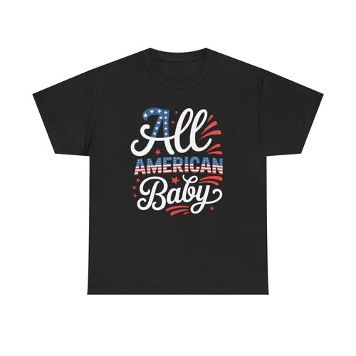 All American Baby Unisex Cotton Tee, Fourth of July Shirt, Patriotic Top