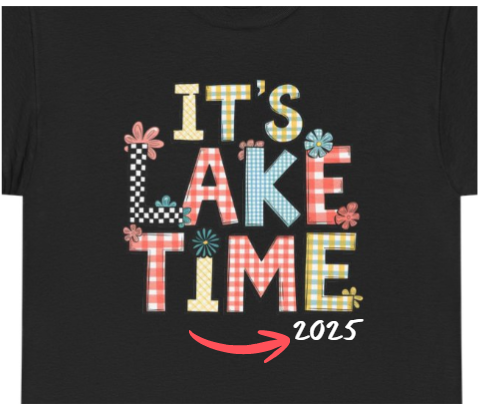 Lake Time Unisex Heavy Cotton Tee, Summer Vacation Shirt, Casual Lakewear, Outdoor Adventure T-Shirt, Gift for Lake Lovers