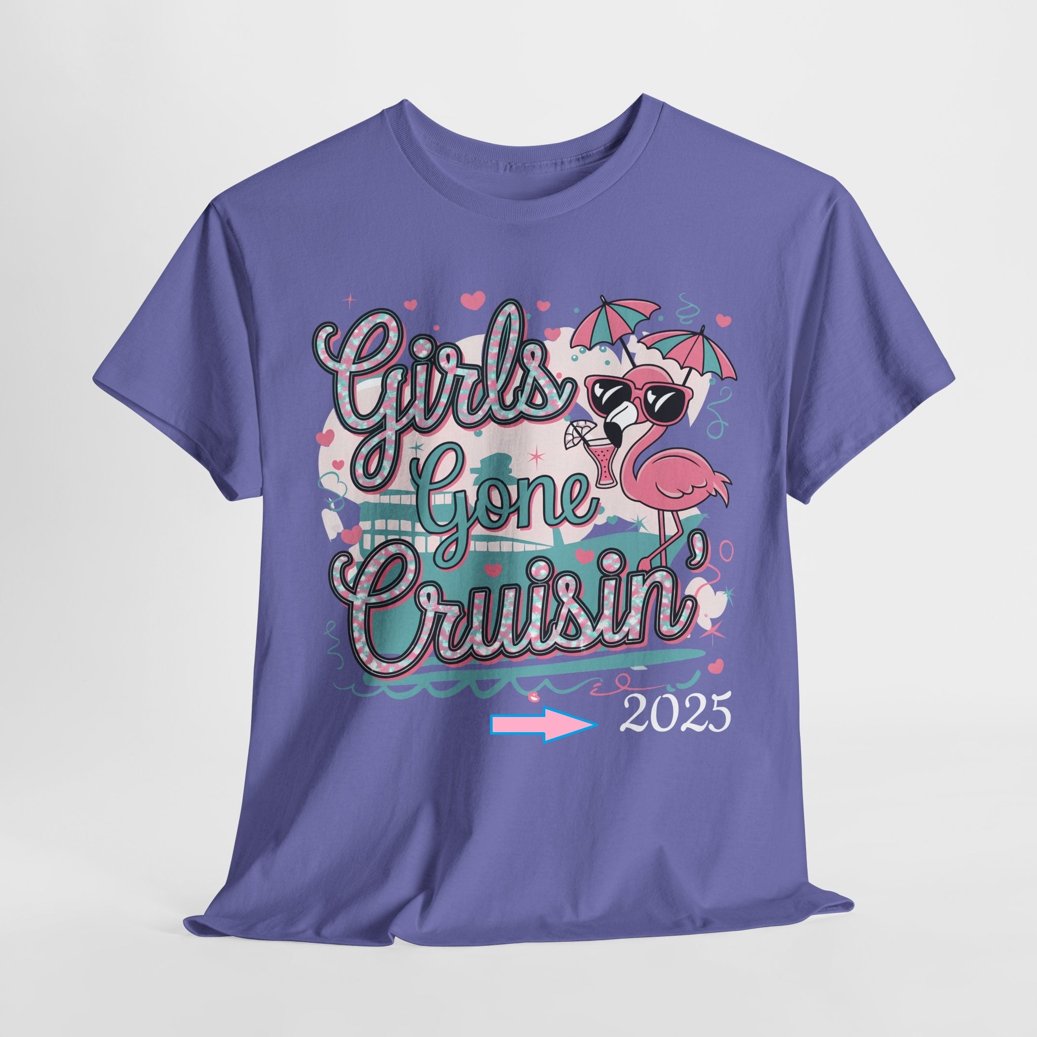 Girls Gone Cruisin’ T-Shirt – Fun Cruise Group Shirt with Custom Year - Fun Summer Shirt, Beach Bonfire Top, Gift for Friends, Vacation Wear, Casual Style