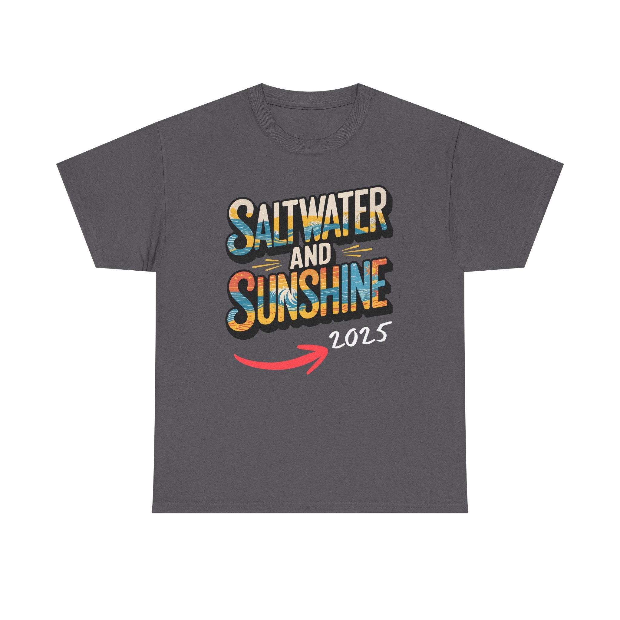 Saltwater and Sunshine Unisex Tee, Summer Vibes T-Shirt, Beach Day Shirt, Casual Wear, Gift for Ocean Lovers