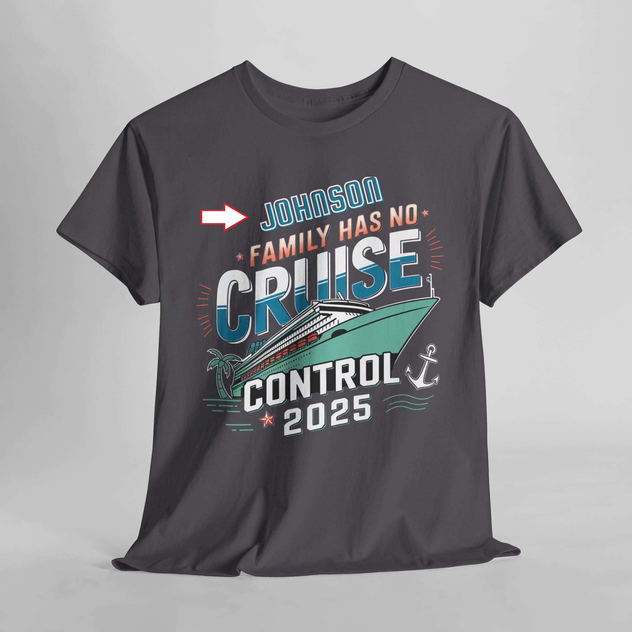 Family Last Name Custom Tee, Personalized Group Graphic, Cruise Control 2025, Family Reunion, Matching