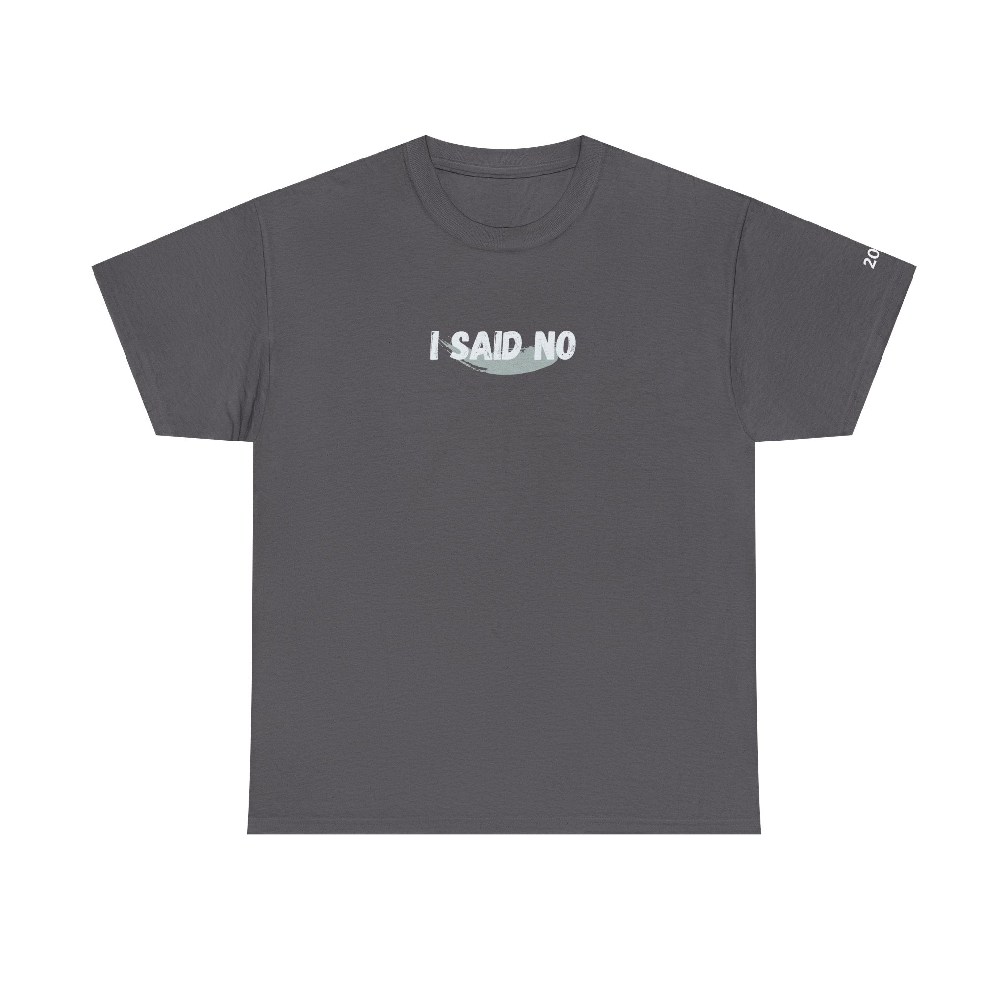 Funny sarcasm t-shirt for women when all you can get out is I said no with a Custom sleeve with the YEAR you found your voice