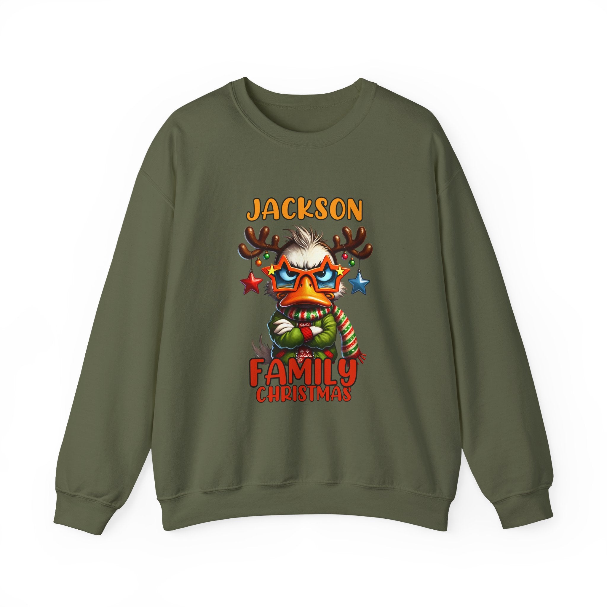 Personalized Family Christmas Grouchy Duck Custom Xmas Family Last Name Xmas Family Name, Family Xmas Shirt ,Christmas Party