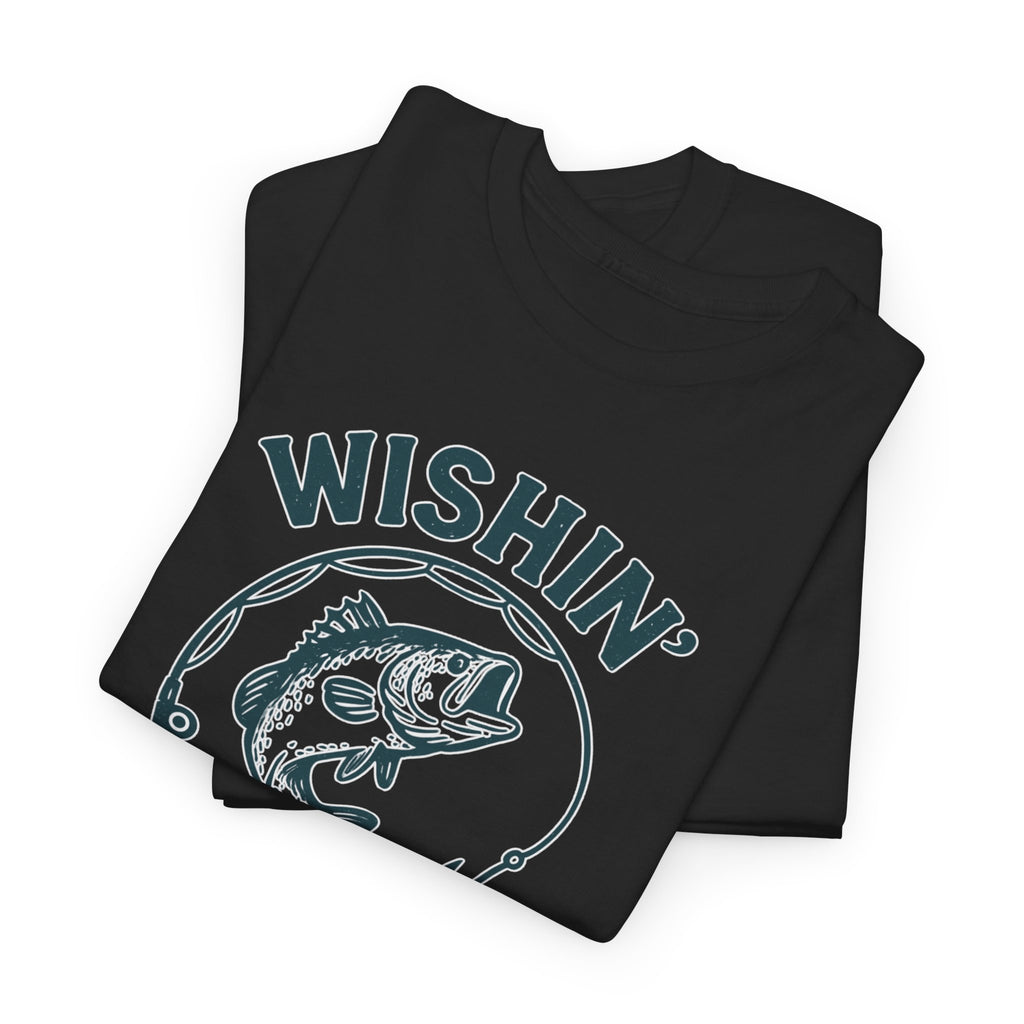 Wishin’ I Was Fishin’ Bar & Grill Tee – Funny Fishing Shirt – Custom “Est. YEAR” Gift