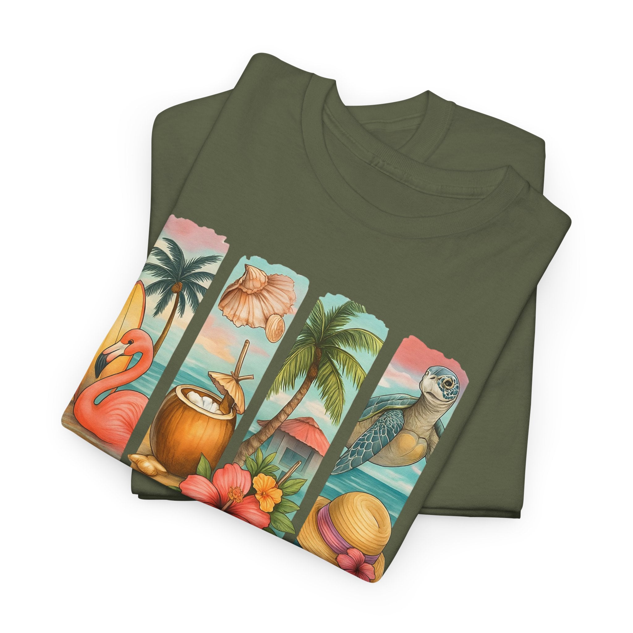 Beach Life Unisex Heavy Cotton Tee, Casual Summer Shirt, Beach Vibes Tee, Vacation Apparel, Gift for Beach Lovers