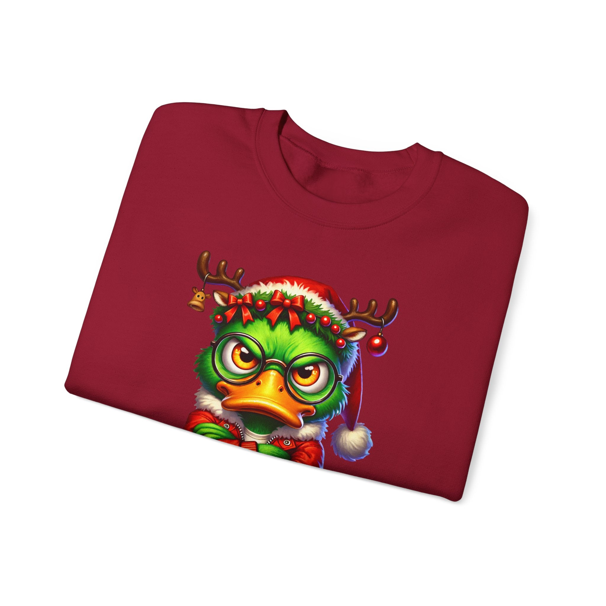 Custom Name Grouchy Duck Christmas Sweatshirt Dear Santa I Can Explain and Signature Funny Holiday Gift Naughty Kid Gift