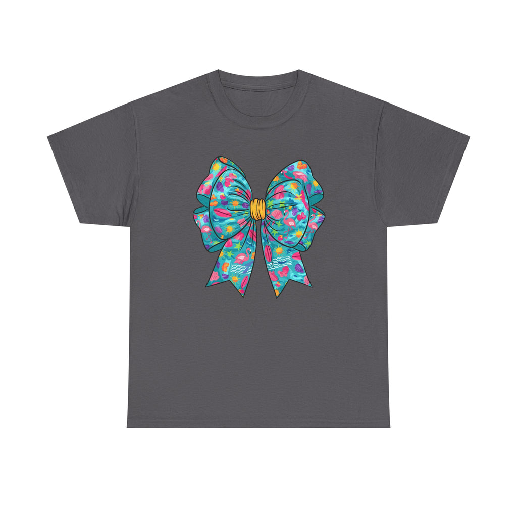 Colorful Bow Unisex Cotton Tee, Casual Everyday Wear, Gift for Birthdays, Celebrations, Party Outfits, Fun Fashion
