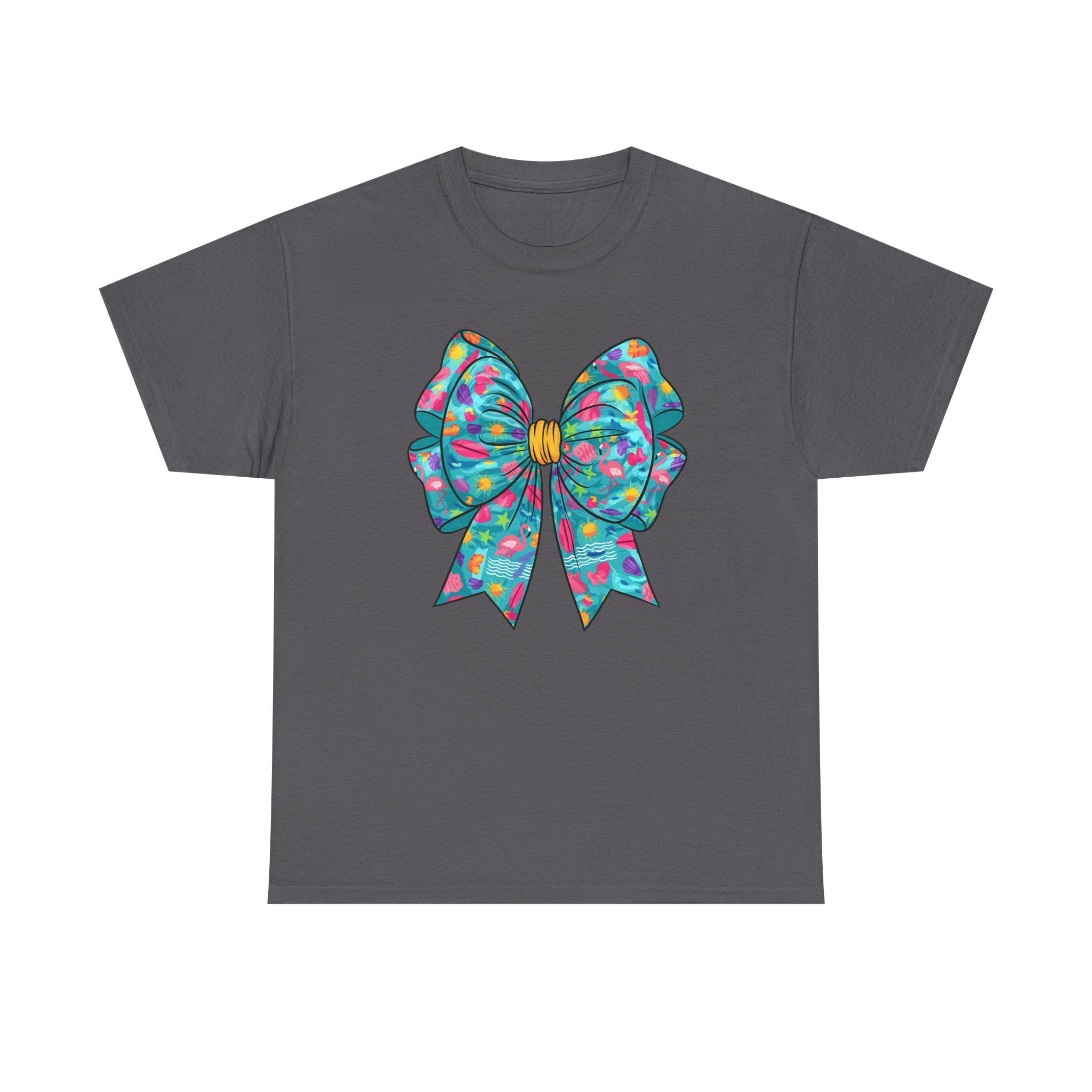 Colorful Bow Unisex Cotton Tee, Casual Everyday Wear, Gift for Birthdays, Celebrations, Party Outfits, Fun Fashion
