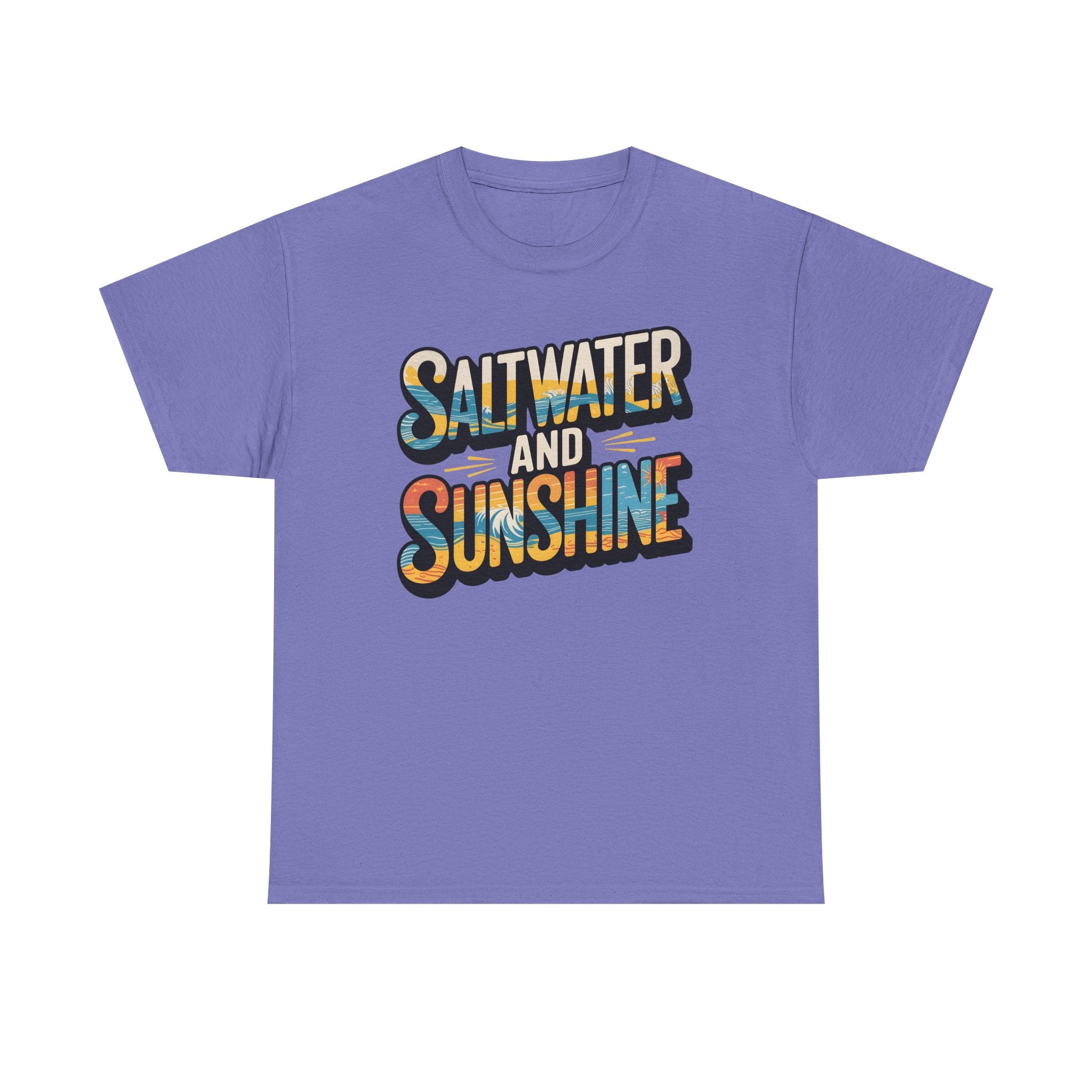 Saltwater and Sunshine Unisex Tee, Summer Vibes T-Shirt, Beach Day Shirt, Casual Wear, Gift for Ocean Lovers