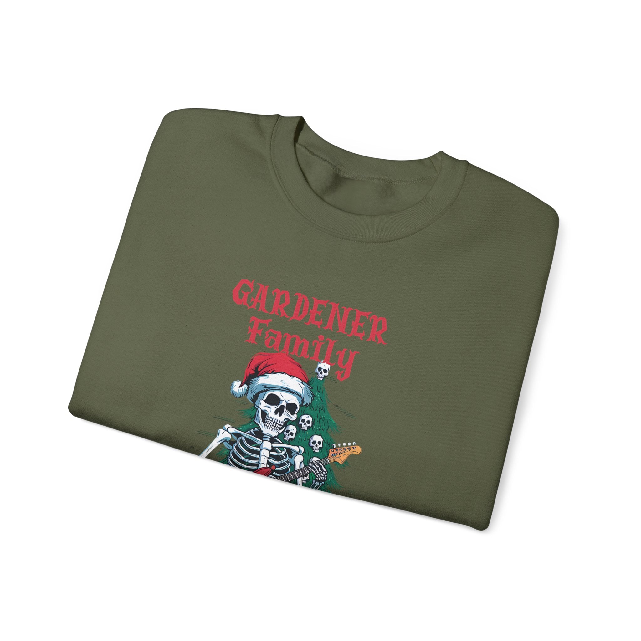 Heavy Metal Family Christmas Custom Xmas Family Last Name Xmas Family Name, Family Party, Photo Shoot Funny Skeleton Guitar