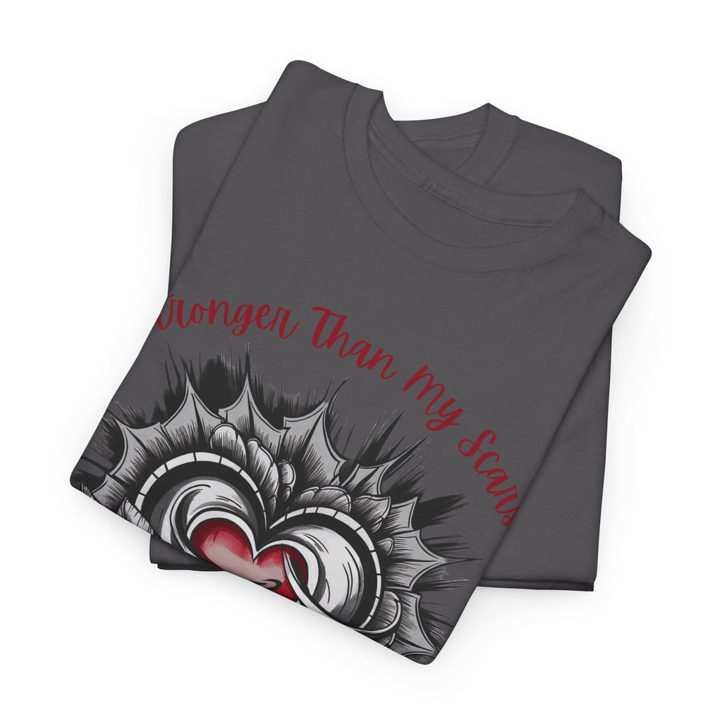 Personalized Heart Design, Customizable Sleeve Name, Date, Inspirational, Stronger than my Scars