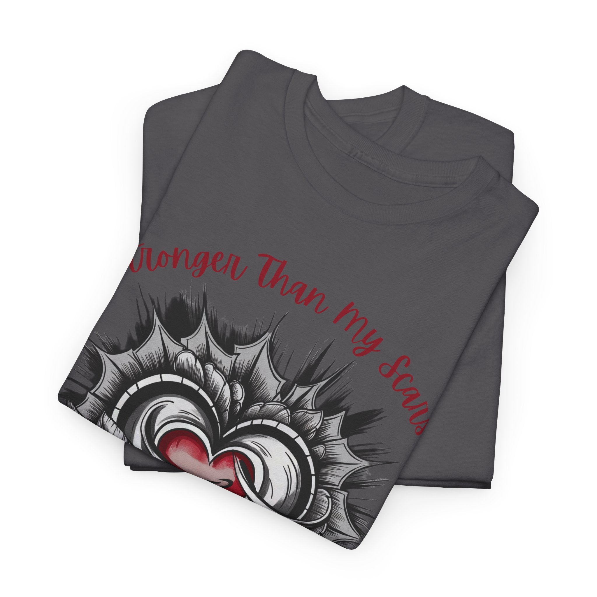 Personalized Heart Design, Customizable Sleeve Name, Date, Inspirational, Stronger than my Scars