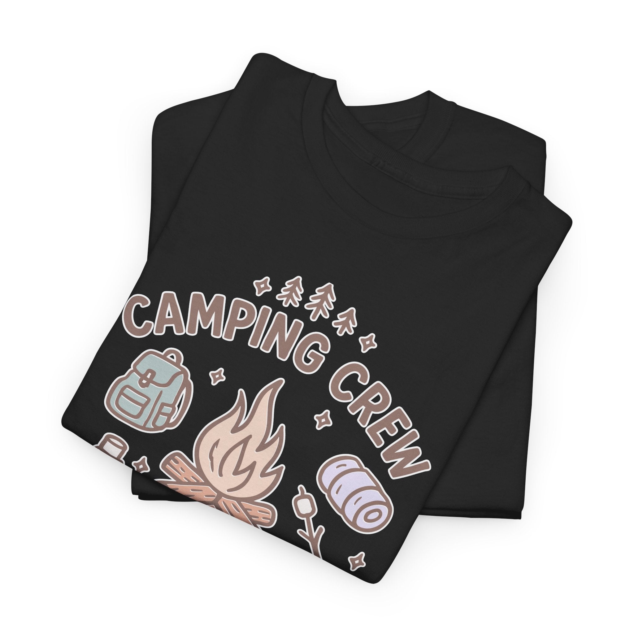 Camping Crew Shirt with Custom Family Name – Campfire Group Tee for Family Trip, Reunion, Outdoors