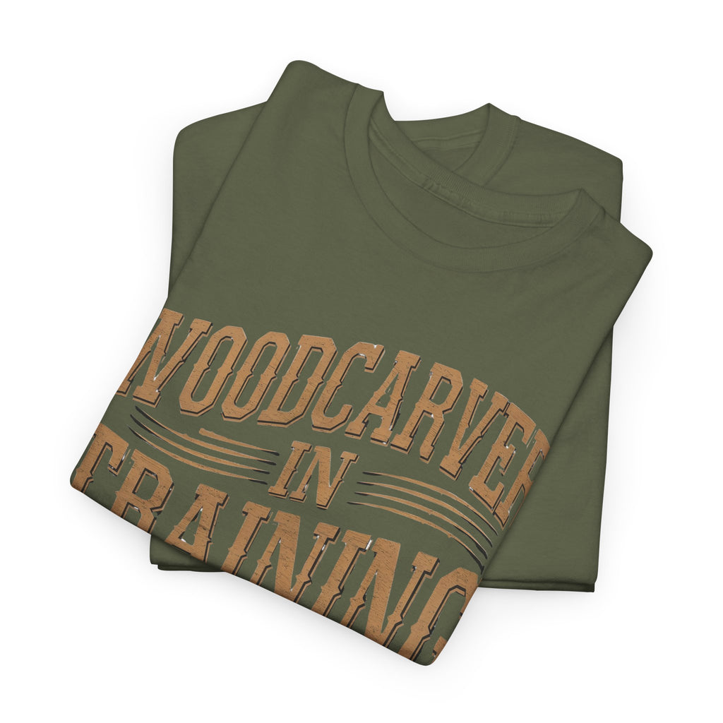 Woodcarver In Training T-Shirt - Personalized Sleeve Name, Date, or Nickname - Gift for Woodworkers