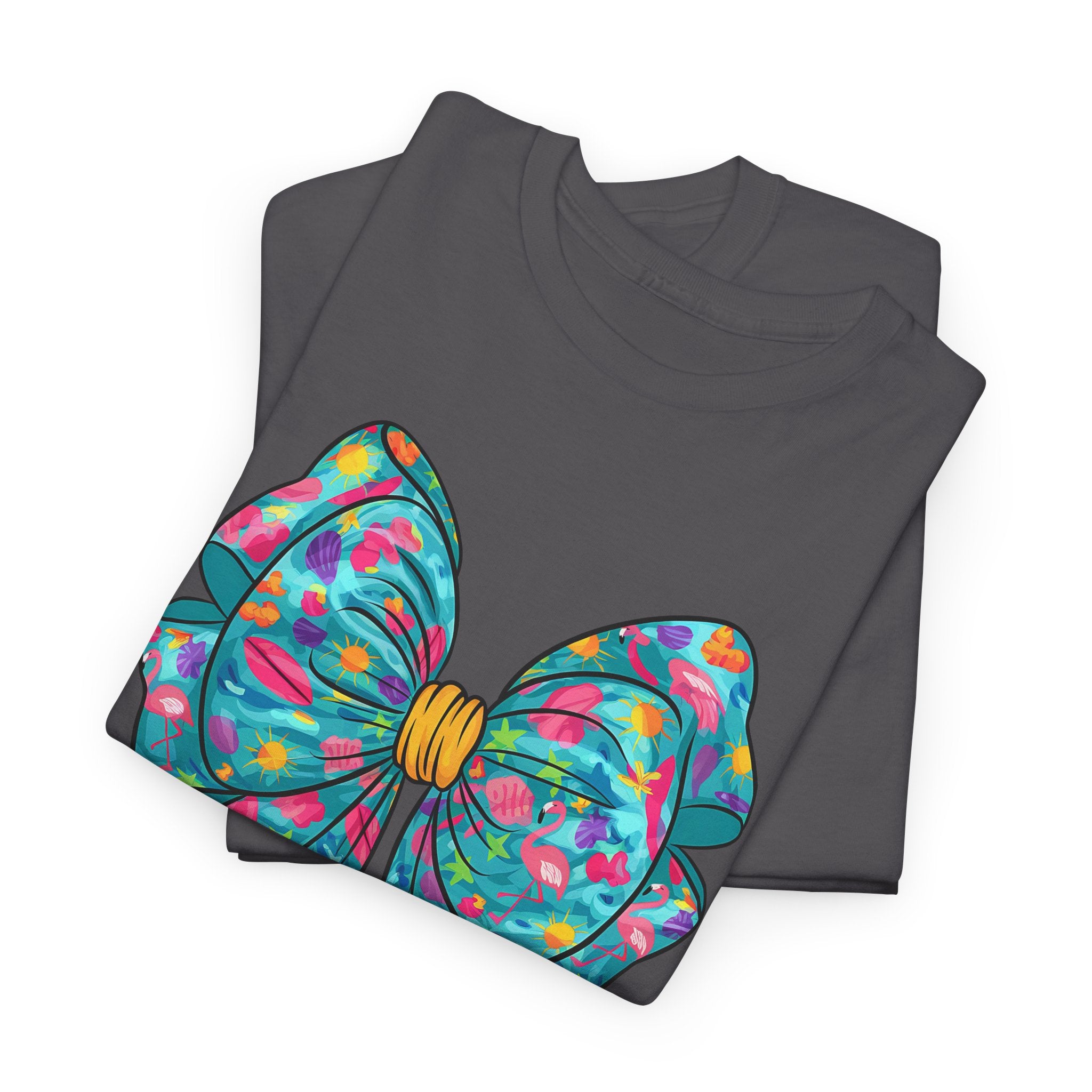 Colorful Bow Unisex Cotton Tee, Casual Everyday Wear, Gift for Birthdays, Celebrations, Party Outfits, Fun Fashion