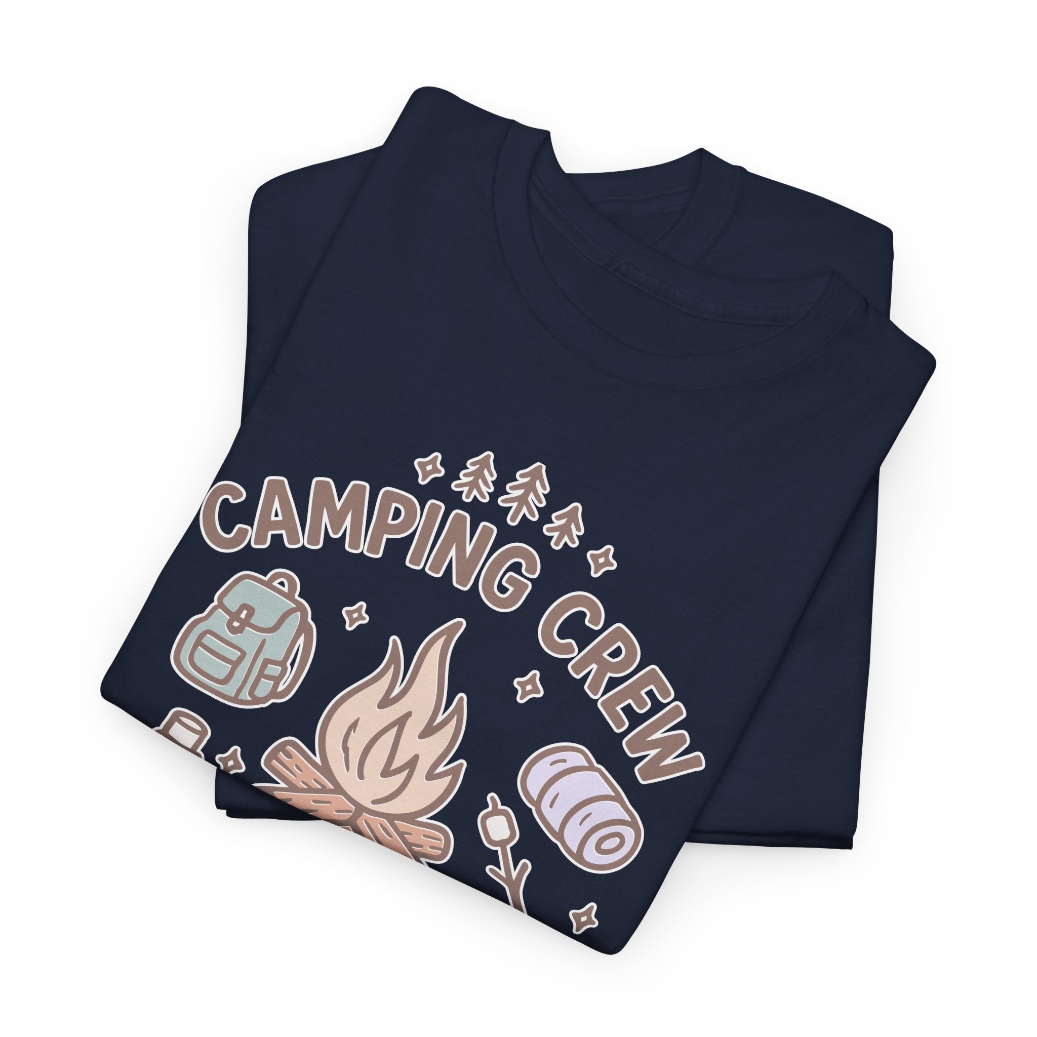 Camping Crew Shirt with Custom Family Name – Campfire Group Tee for Family Trip, Reunion, Outdoors