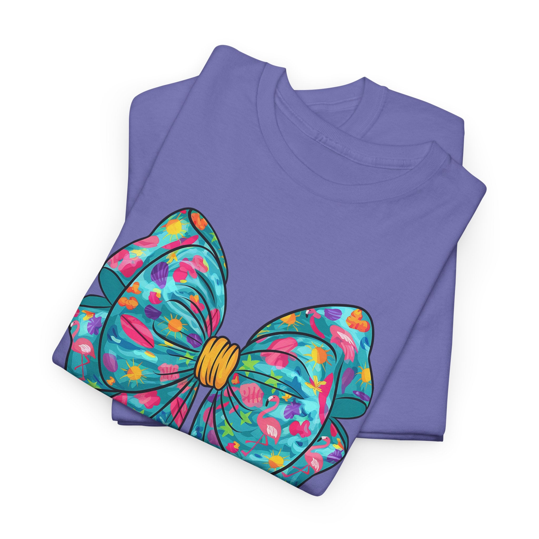 Colorful Bow Unisex Cotton Tee, Casual Everyday Wear, Gift for Birthdays, Celebrations, Party Outfits, Fun Fashion