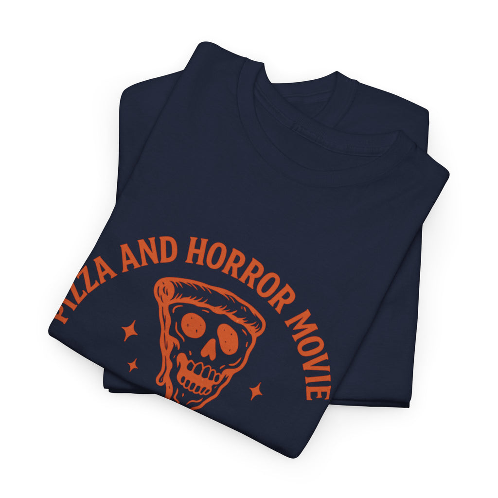 Pizza and Horror Movie Social Club Shirt – Fake Club Tee with Optional Custom Year