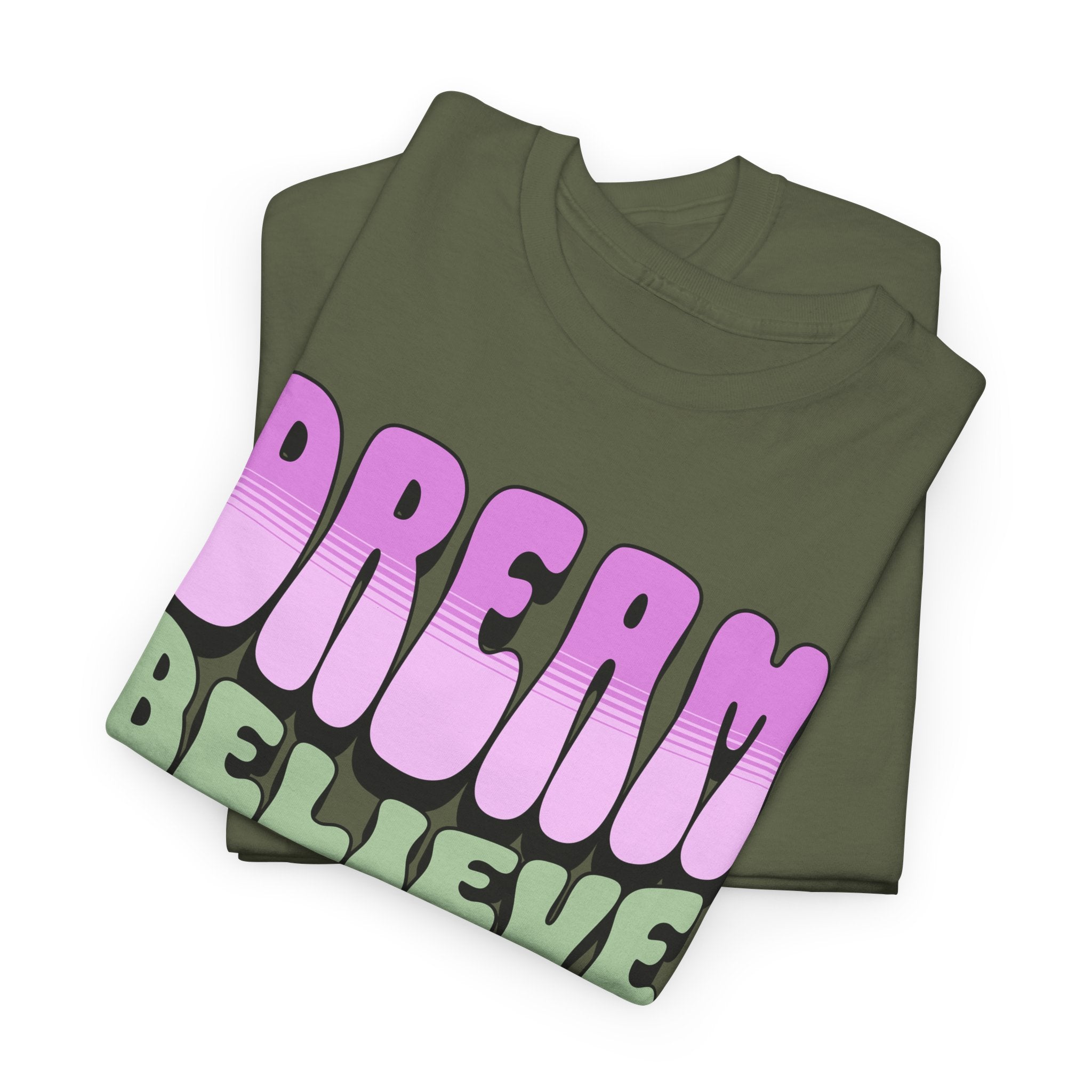 Dream Believe Achieve, Motivational Tee Personalized Sleeve Custom Hashtag, or Passion, Inspirational T-Shirt