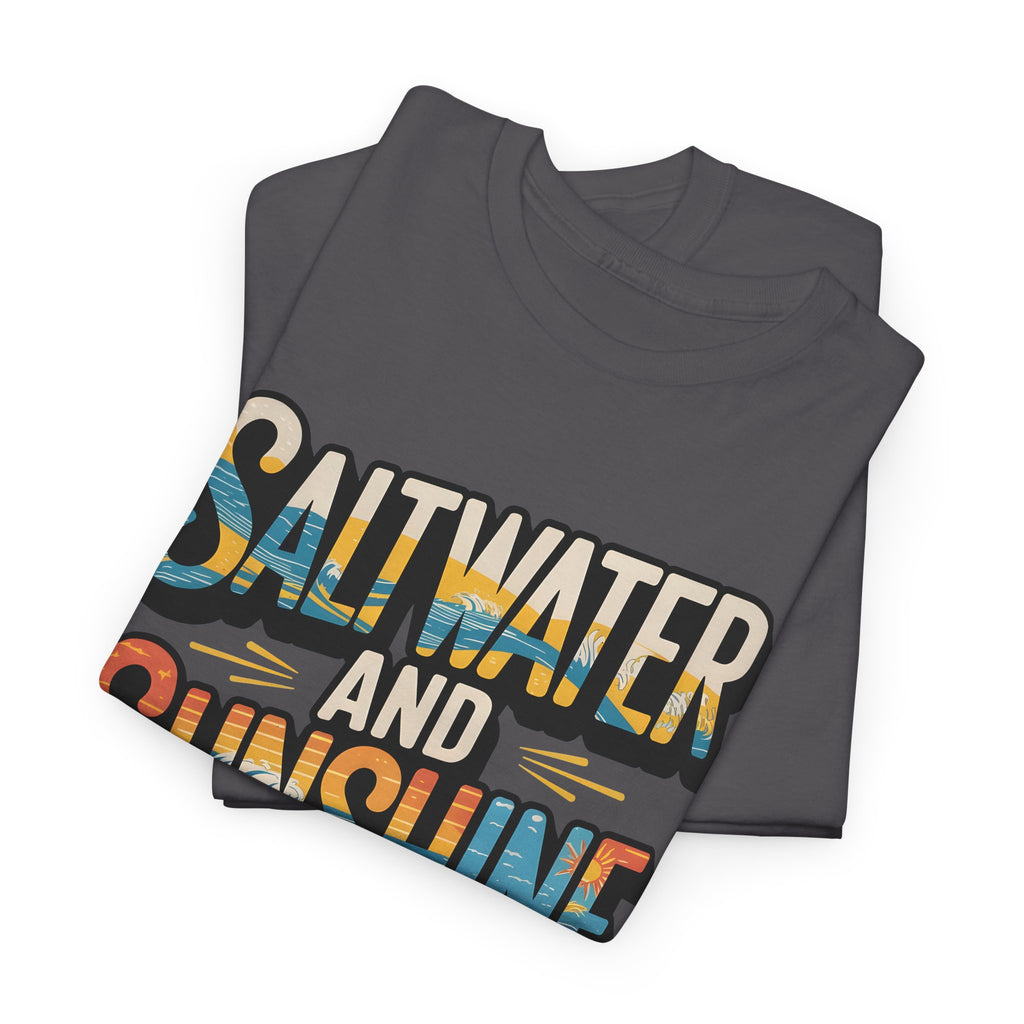 Saltwater and Sunshine Unisex Tee, Summer Vibes T-Shirt, Beach Day Shirt, Casual Wear, Gift for Ocean Lovers