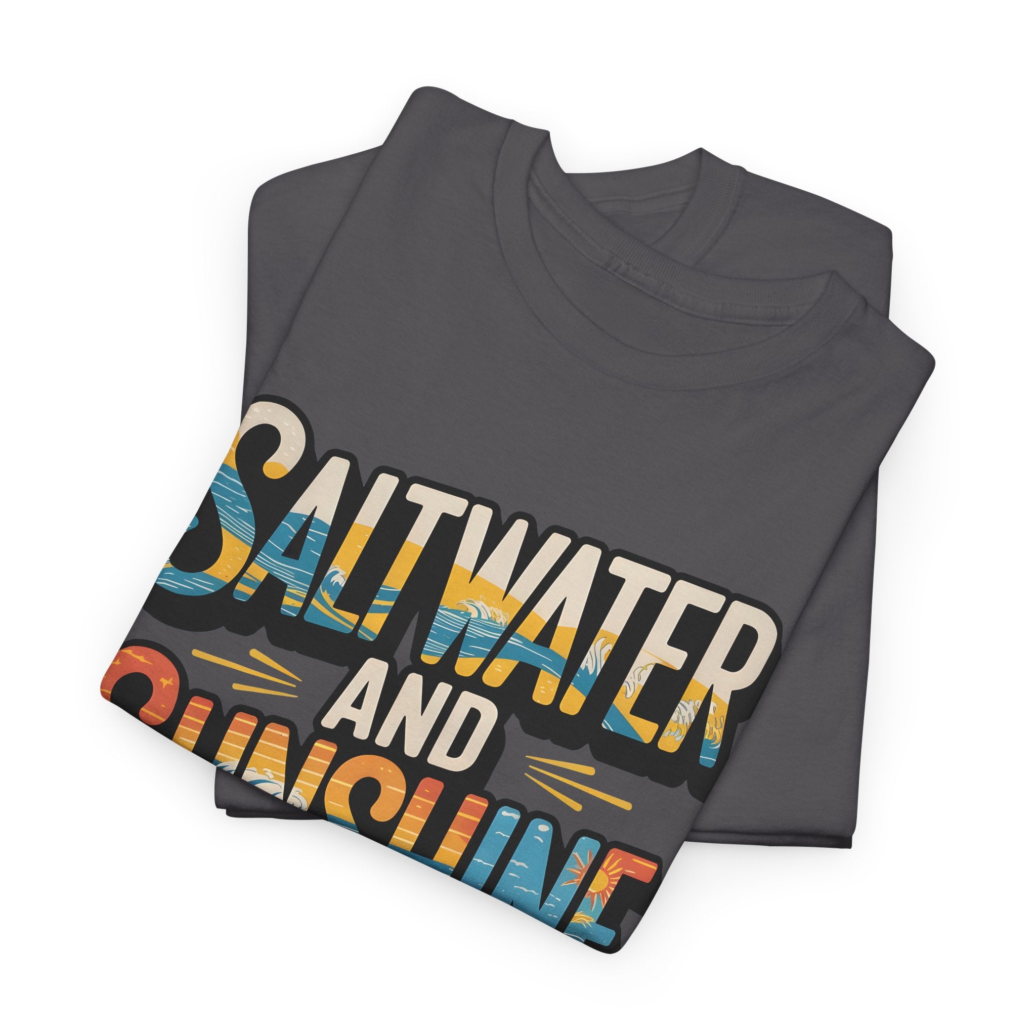 Saltwater and Sunshine Unisex Tee, Summer Vibes T-Shirt, Beach Day Shirt, Casual Wear, Gift for Ocean Lovers
