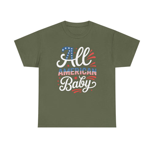 All American Baby Unisex Cotton Tee, Fourth of July Shirt, Patriotic Top