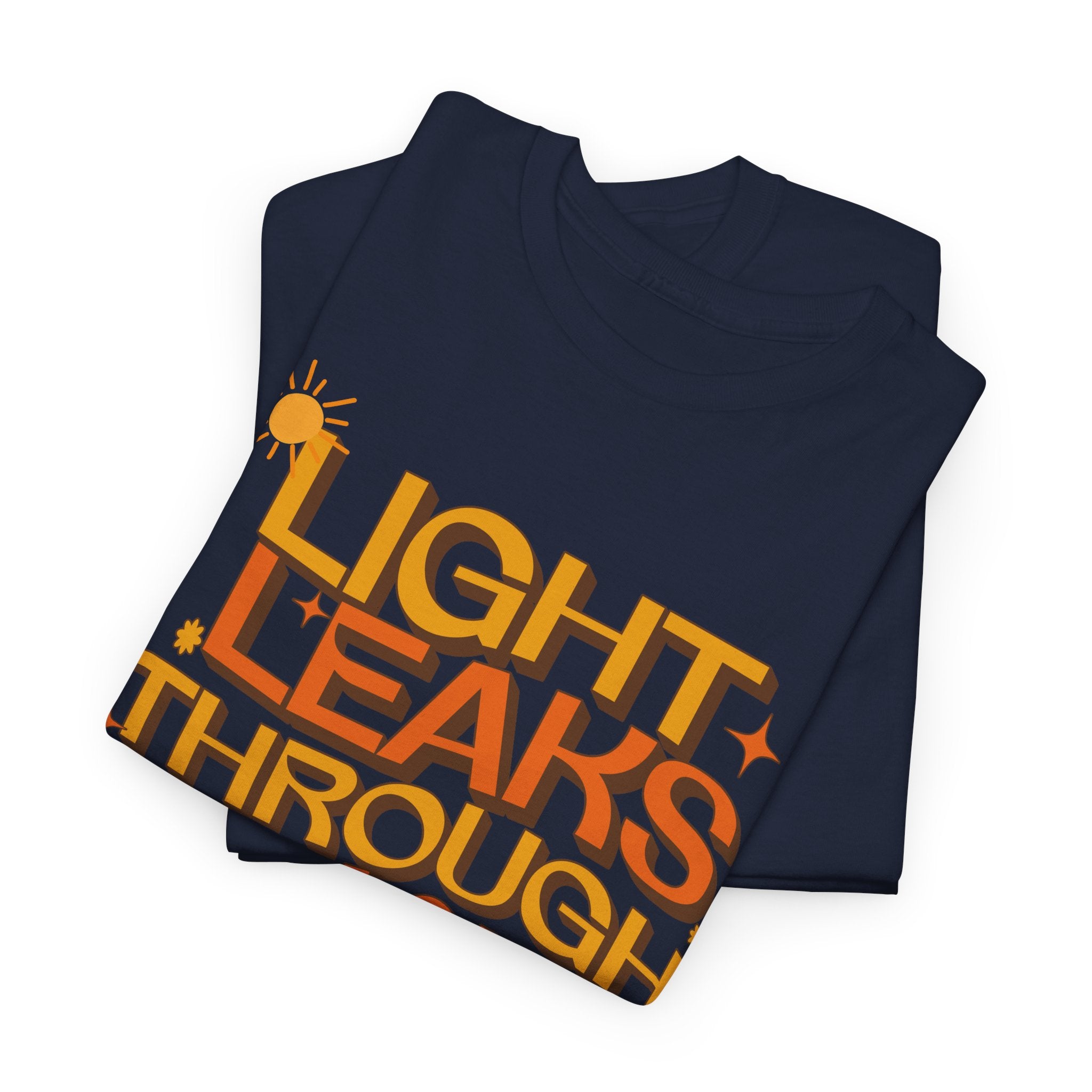 Positive Personalized Tee, Custom Name Sleeve Shirt, Light Shines Through Cracks Gift, Unisex Cotton T-Shirt