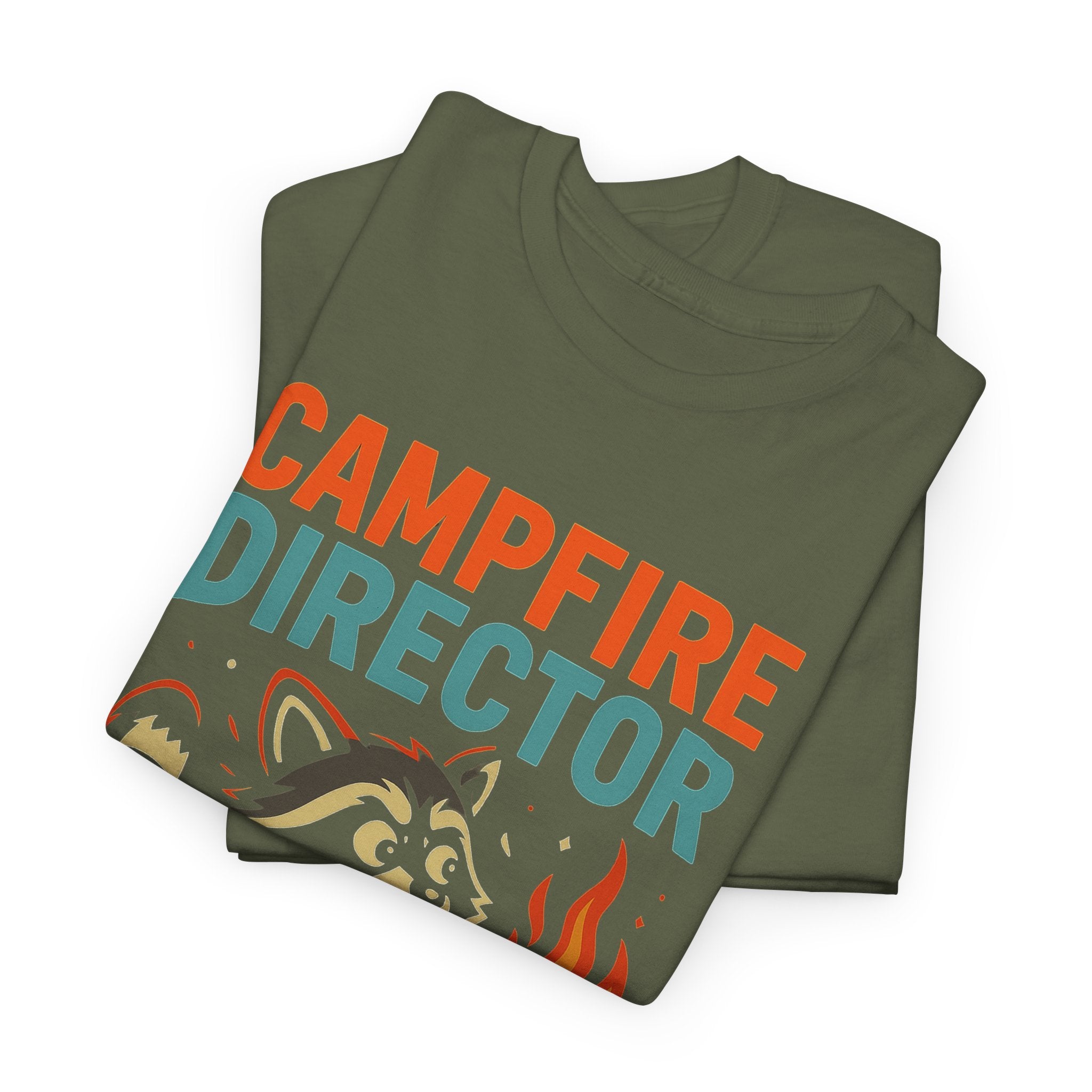 Campfire Director Raccoon T-Shirt – If I Run It’s Not a Drill Camping Tee