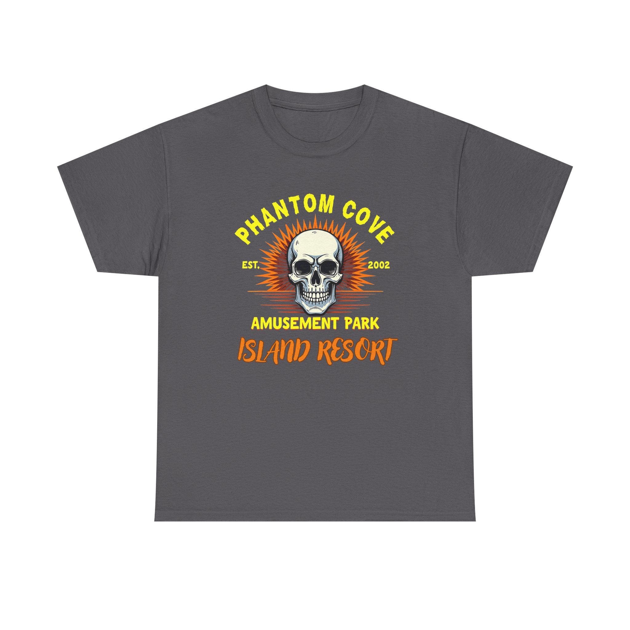 Phantom Cove Skull Graphic Tee, Unisex Heavy Cotton T-Shirt, Halloween Shirt, Amusement Park Apparel, Casual Wear, Gift Idea