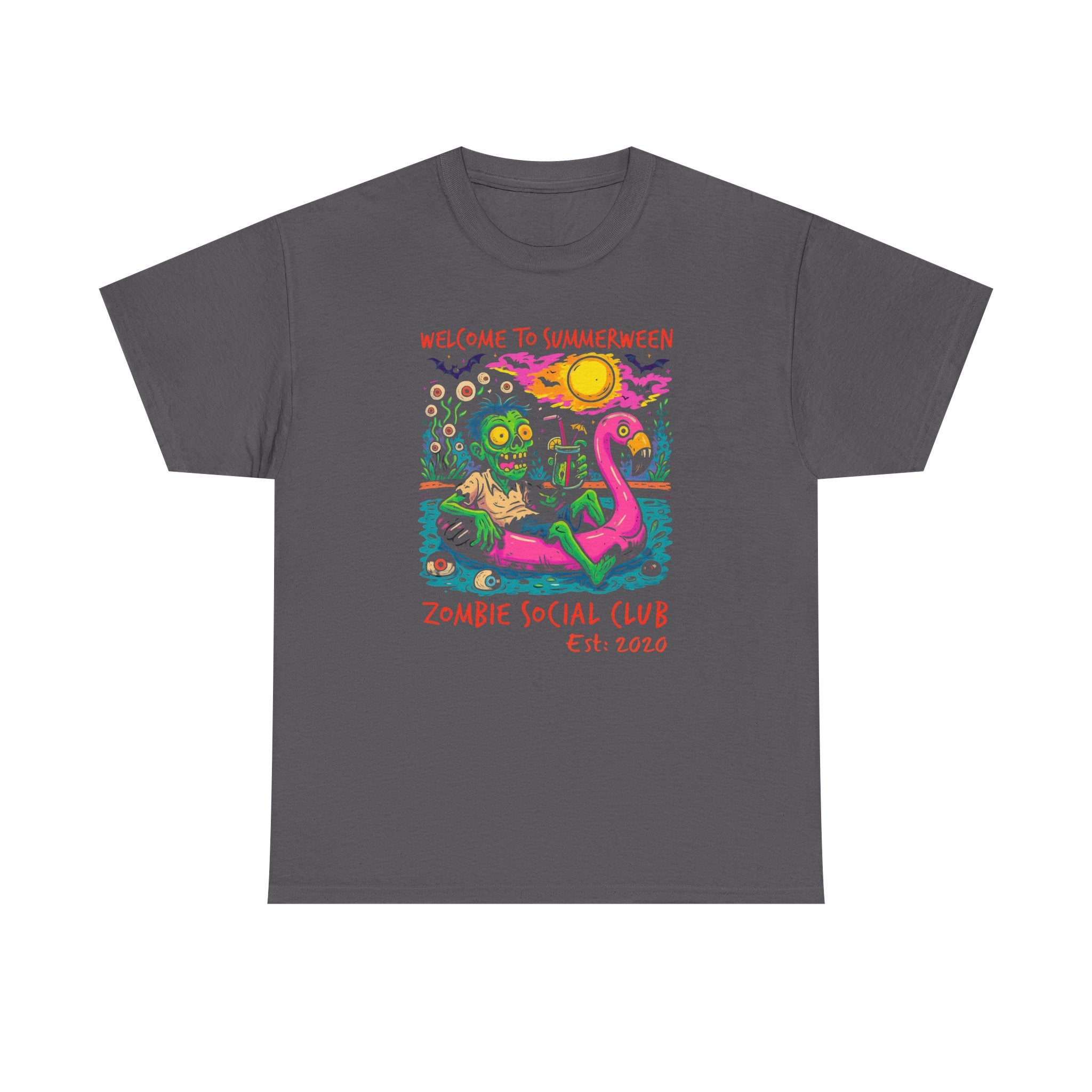 Chillin' Summerween Zombie Tee | Spooky Summer Shirt, Halloween Party Apparel, Unisex Graphic T-Shirt, Zombie Social Club Merch, Fun [...]