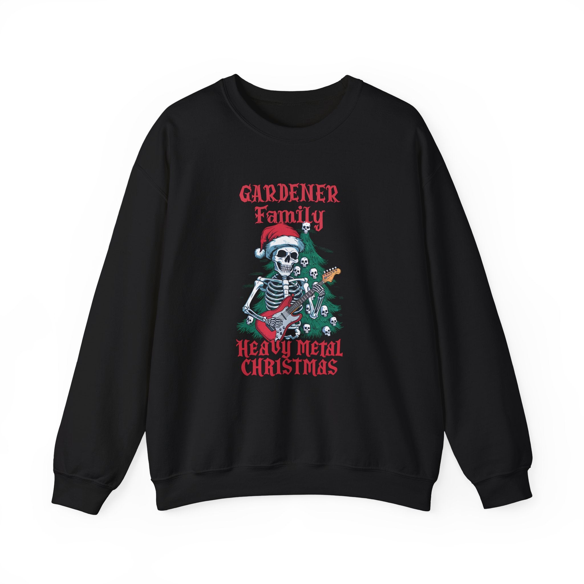 Heavy Metal Family Christmas Custom Xmas Family Last Name Xmas Family Name, Family Party, Photo Shoot Funny Skeleton Guitar