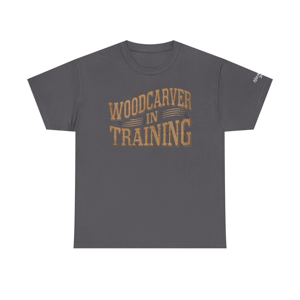 Woodcarver In Training T-Shirt - Personalized Sleeve Name, Date, or Nickname - Gift for Woodworkers