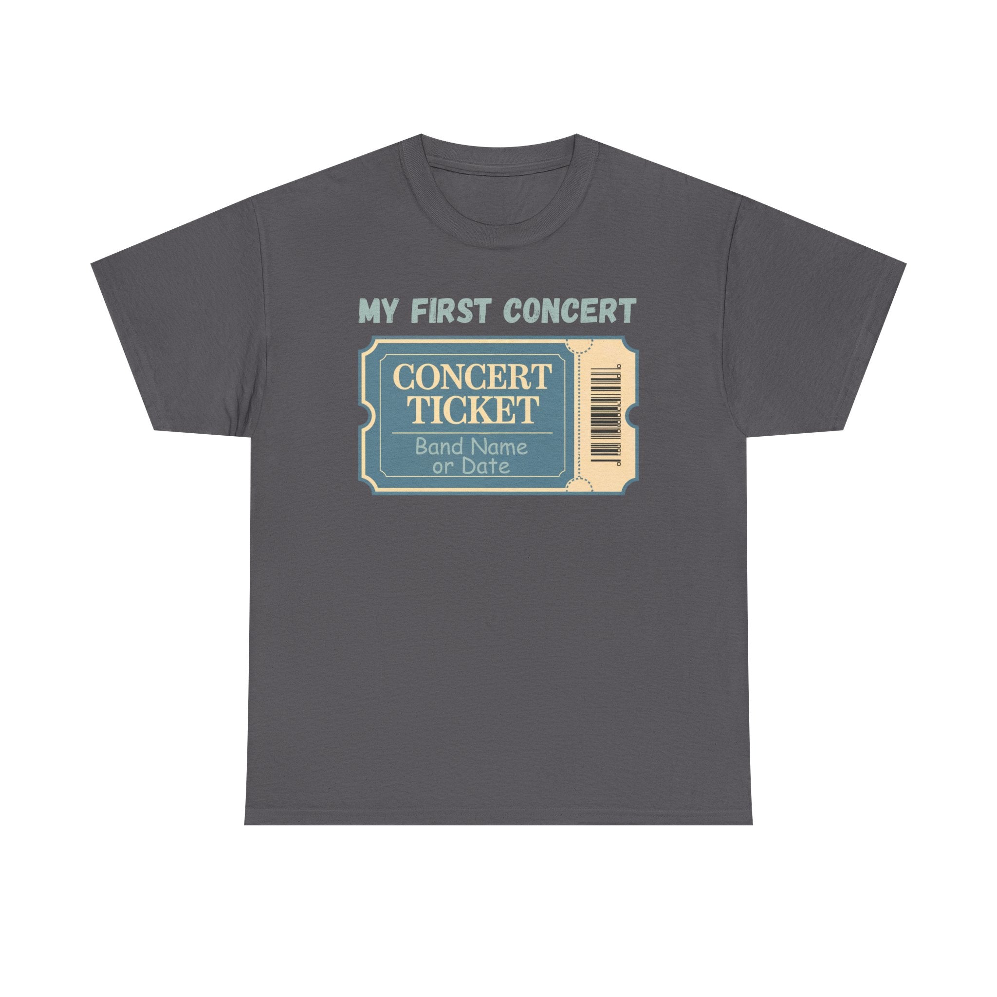 Personalized First Concert Tee, Custom Band Name, Date Shirt, Sleeve Personalization, Music Lover Gift, Concert