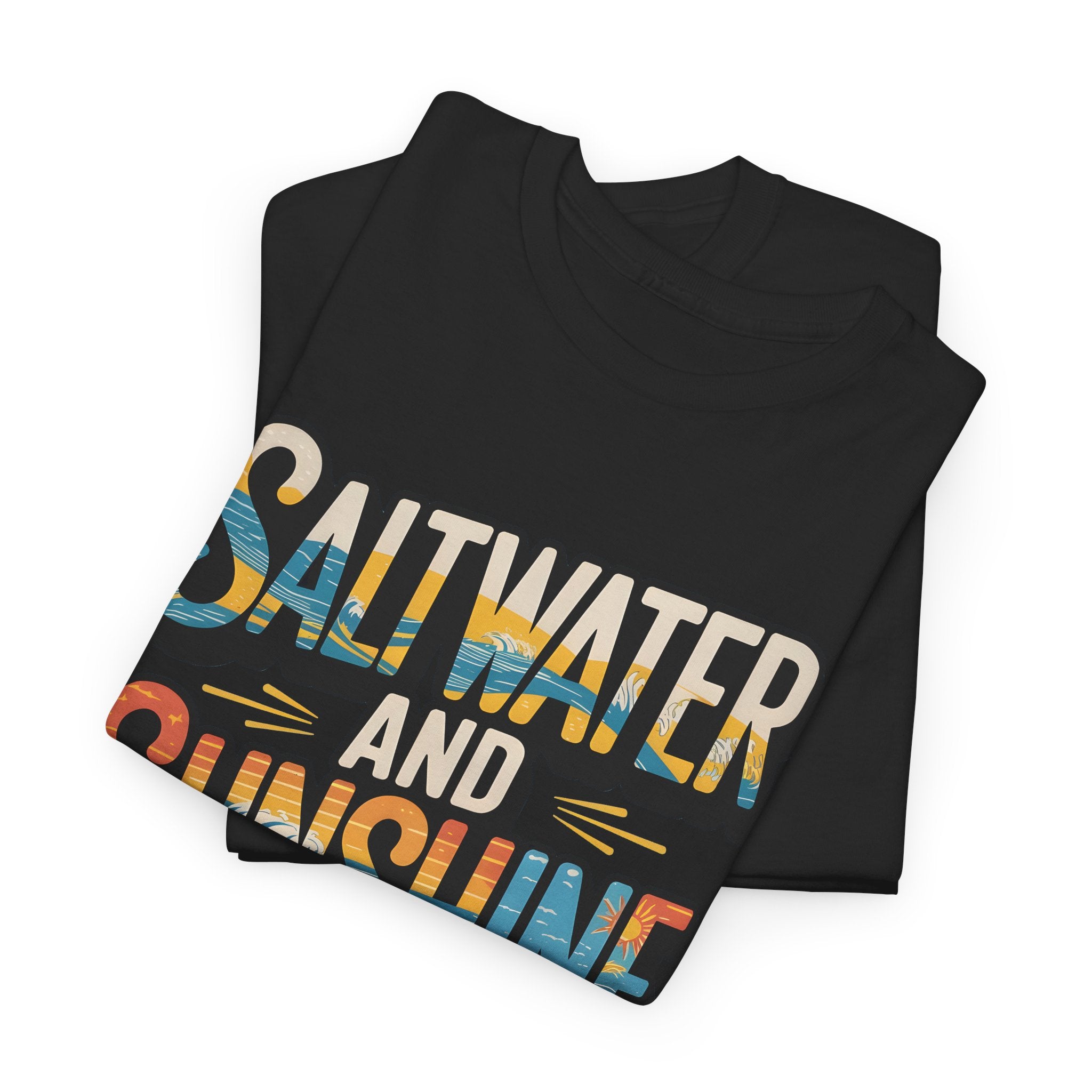 Saltwater and Sunshine Unisex Tee, Summer Vibes T-Shirt, Beach Day Shirt, Casual Wear, Gift for Ocean Lovers