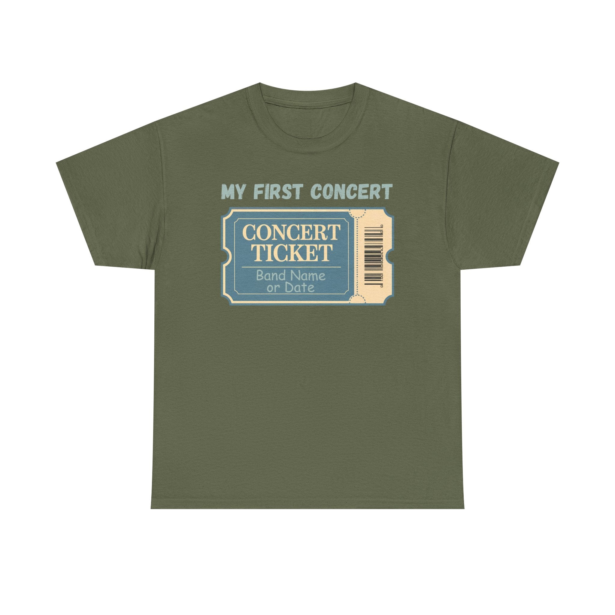 Personalized First Concert Tee, Custom Band Name, Date Shirt, Sleeve Personalization, Music Lover Gift, Concert