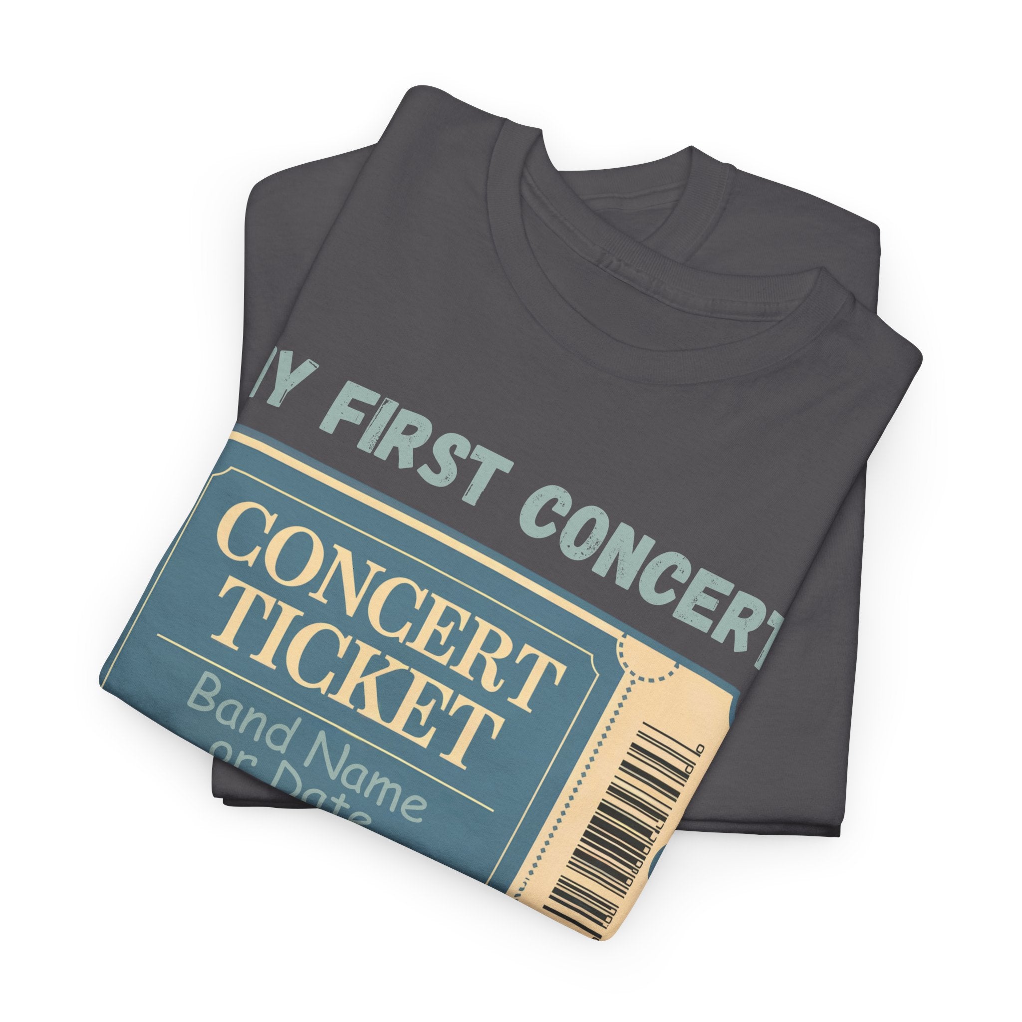 Personalized First Concert Tee, Custom Band Name, Date Shirt, Sleeve Personalization, Music Lover Gift, Concert