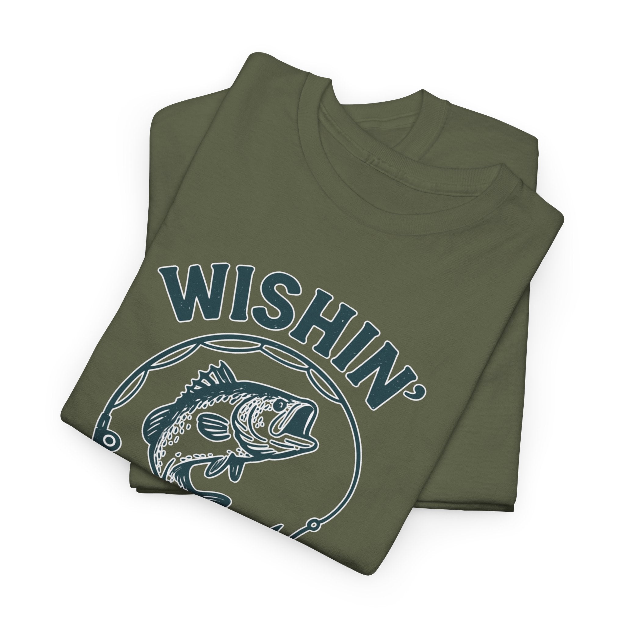 Wishin’ I Was Fishin’ Bar & Grill Tee – Funny Fishing Shirt – Custom “Est. YEAR” Gift