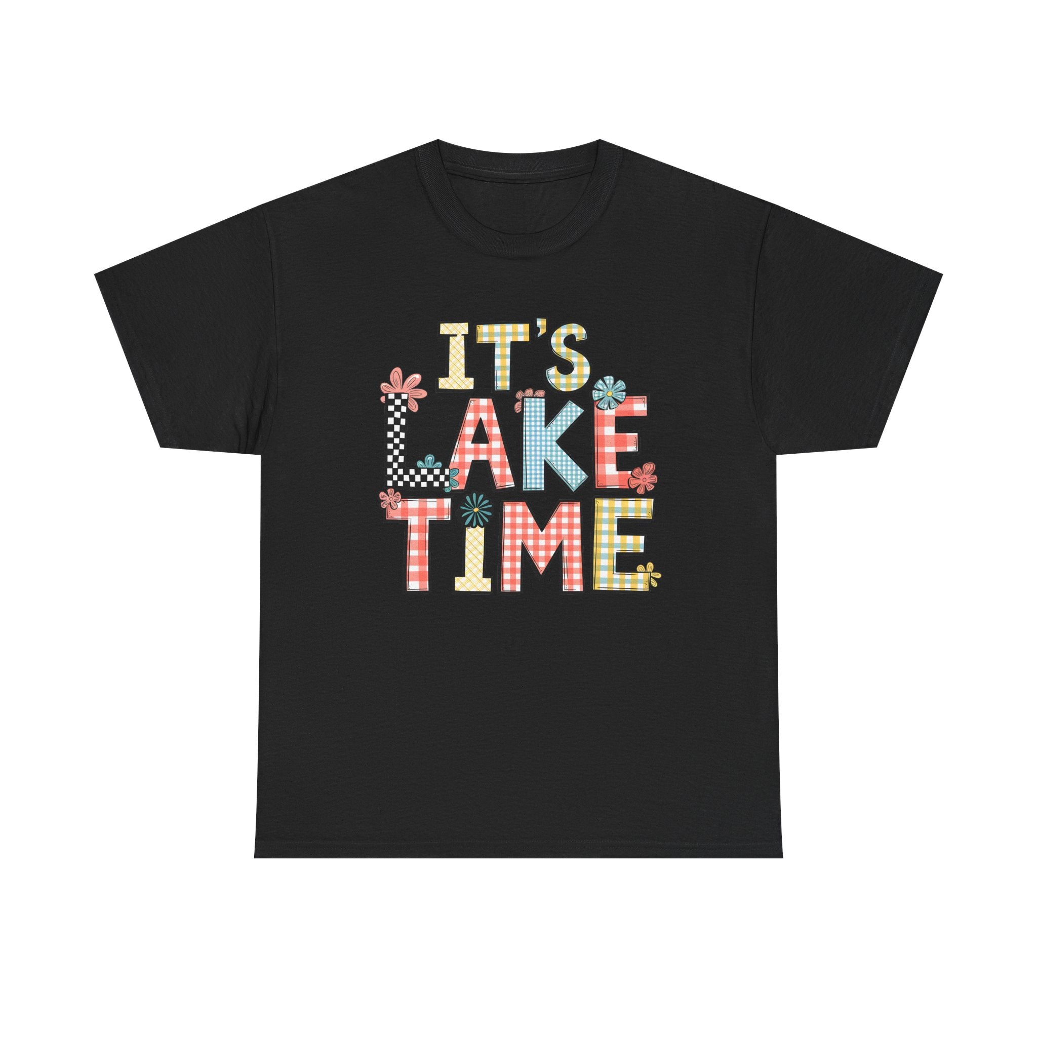 Lake Time Unisex Heavy Cotton Tee, Summer Vacation Shirt, Casual Lakewear, Outdoor Adventure T-Shirt, Gift for Lake Lovers