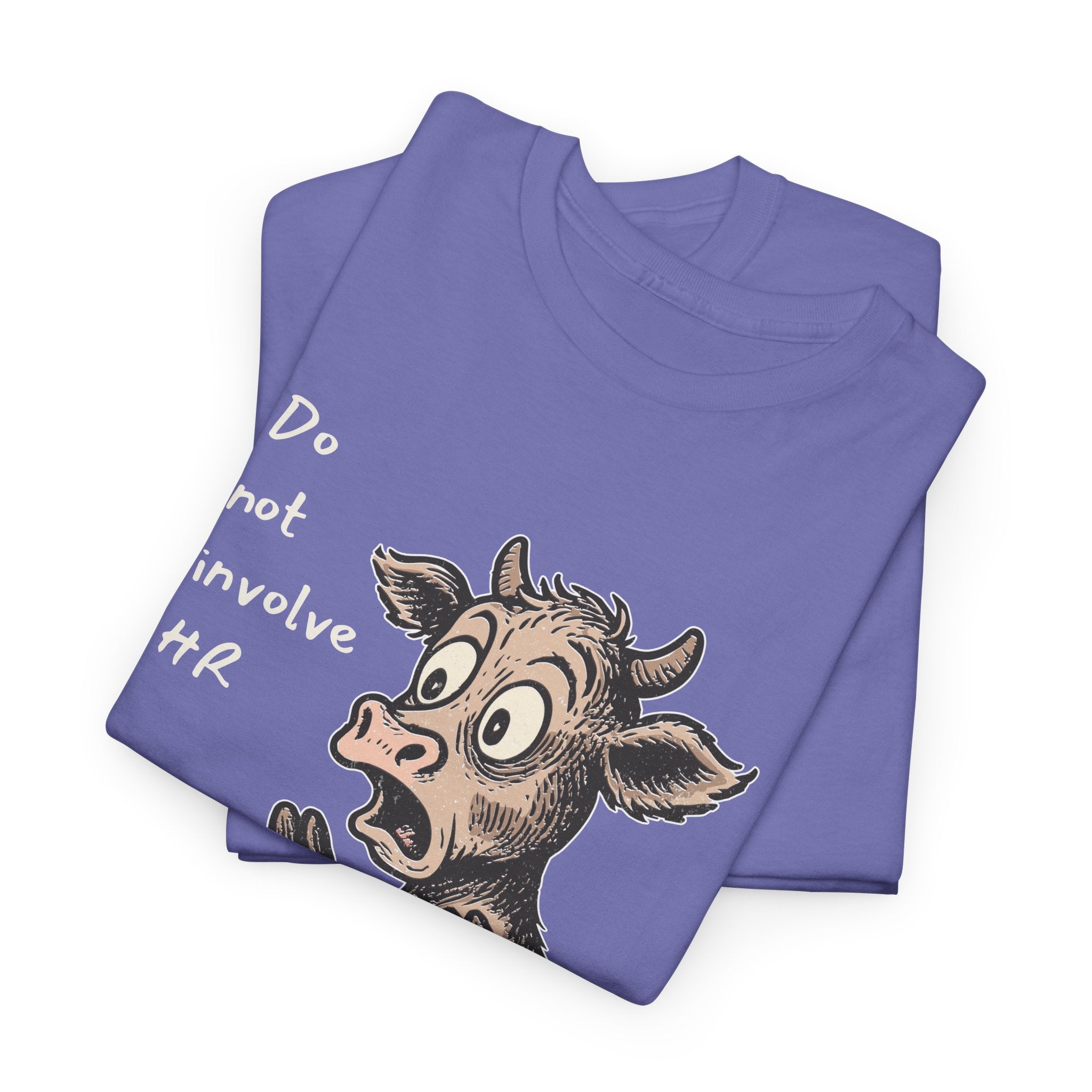 Do Not Involve HR – Frantic Cow Work Humor, Office Staffer POV, Humor Shirt, Animal Gift, Cow Lover Tee
