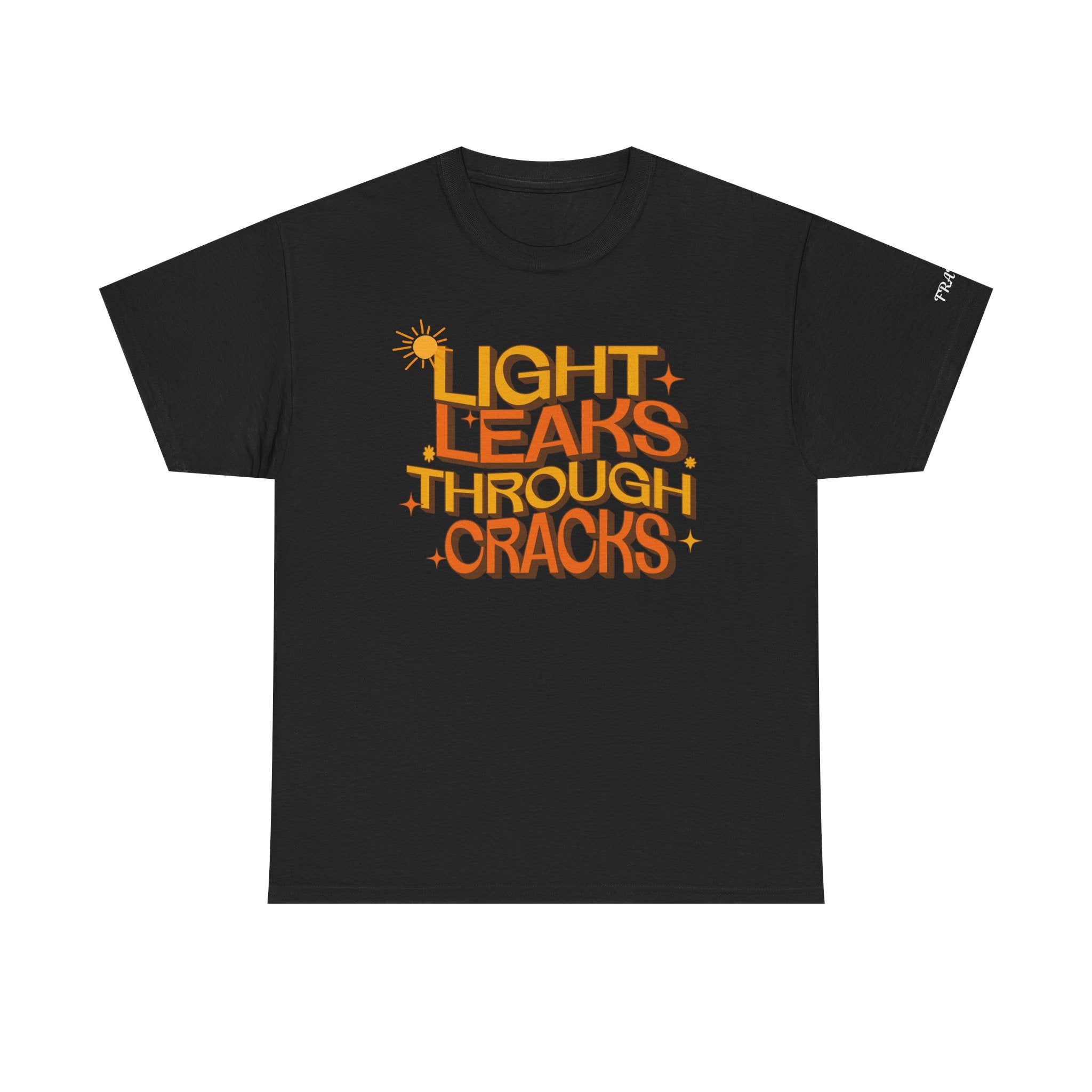 Positive Personalized Tee, Custom Name Sleeve Shirt, Light Shines Through Cracks Gift, Unisex Cotton T-Shirt
