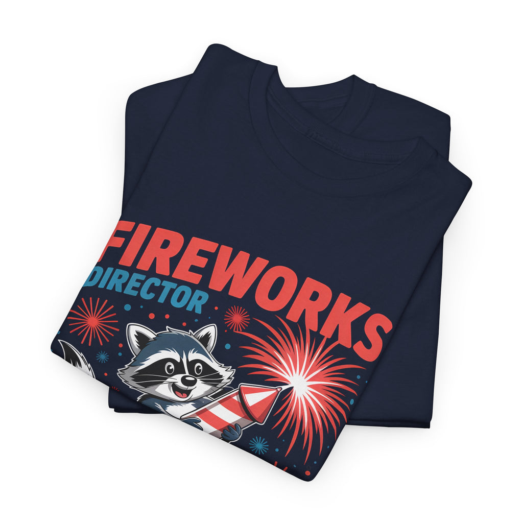 Fireworks Director Shirt – Funny Raccoon If I Run Be In Front of Me Tee with Custom Year on Sleeve