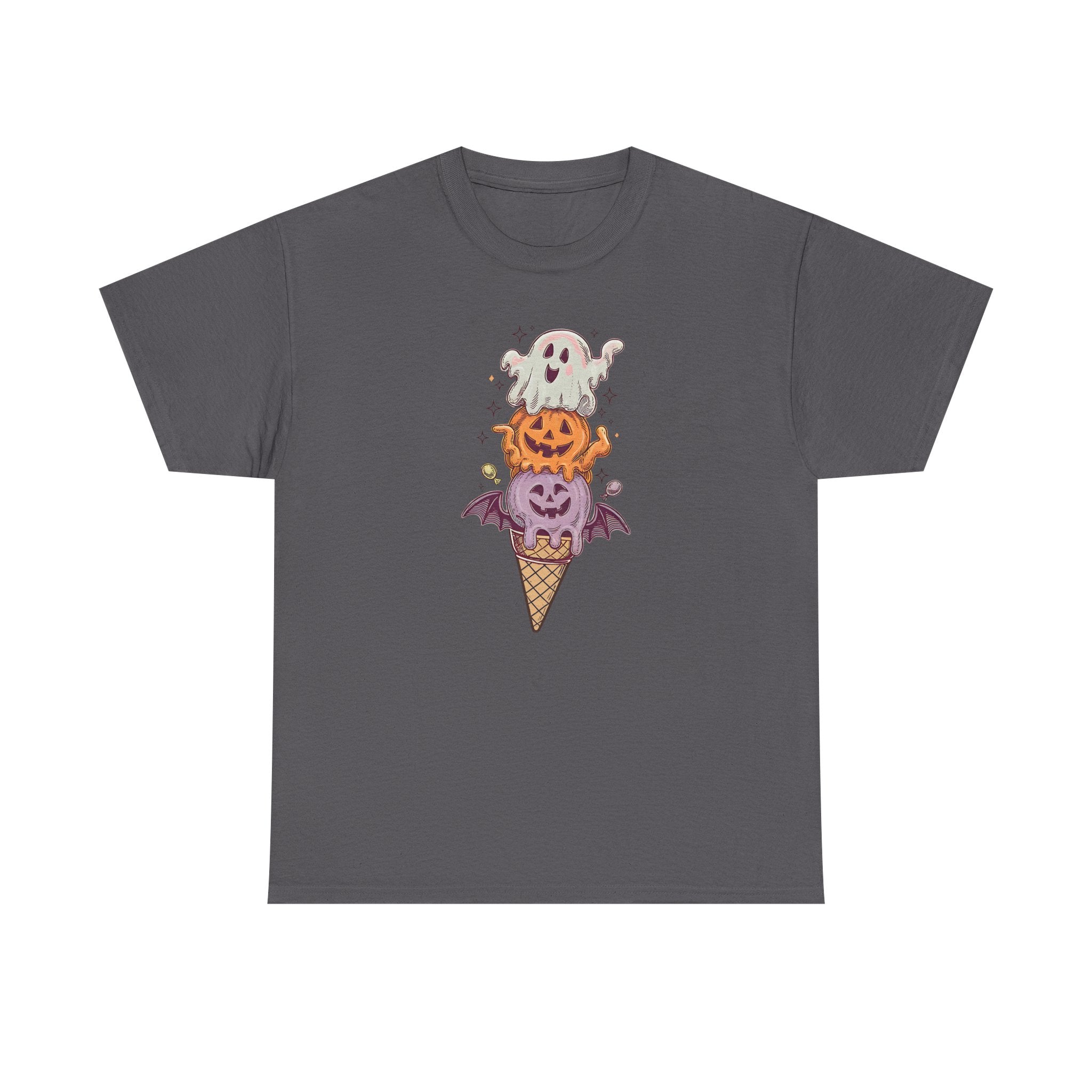 Halloween Ghostly Ice Cream Unisex Tee, Spooky Shirt, Fall Apparel, Trick-or-Treat Outfit, Haunted House Party Wear
